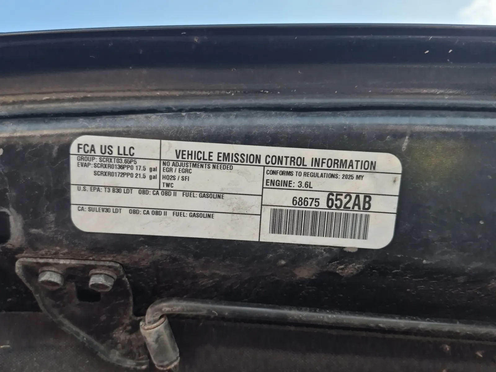 Emission Sticker Photo
