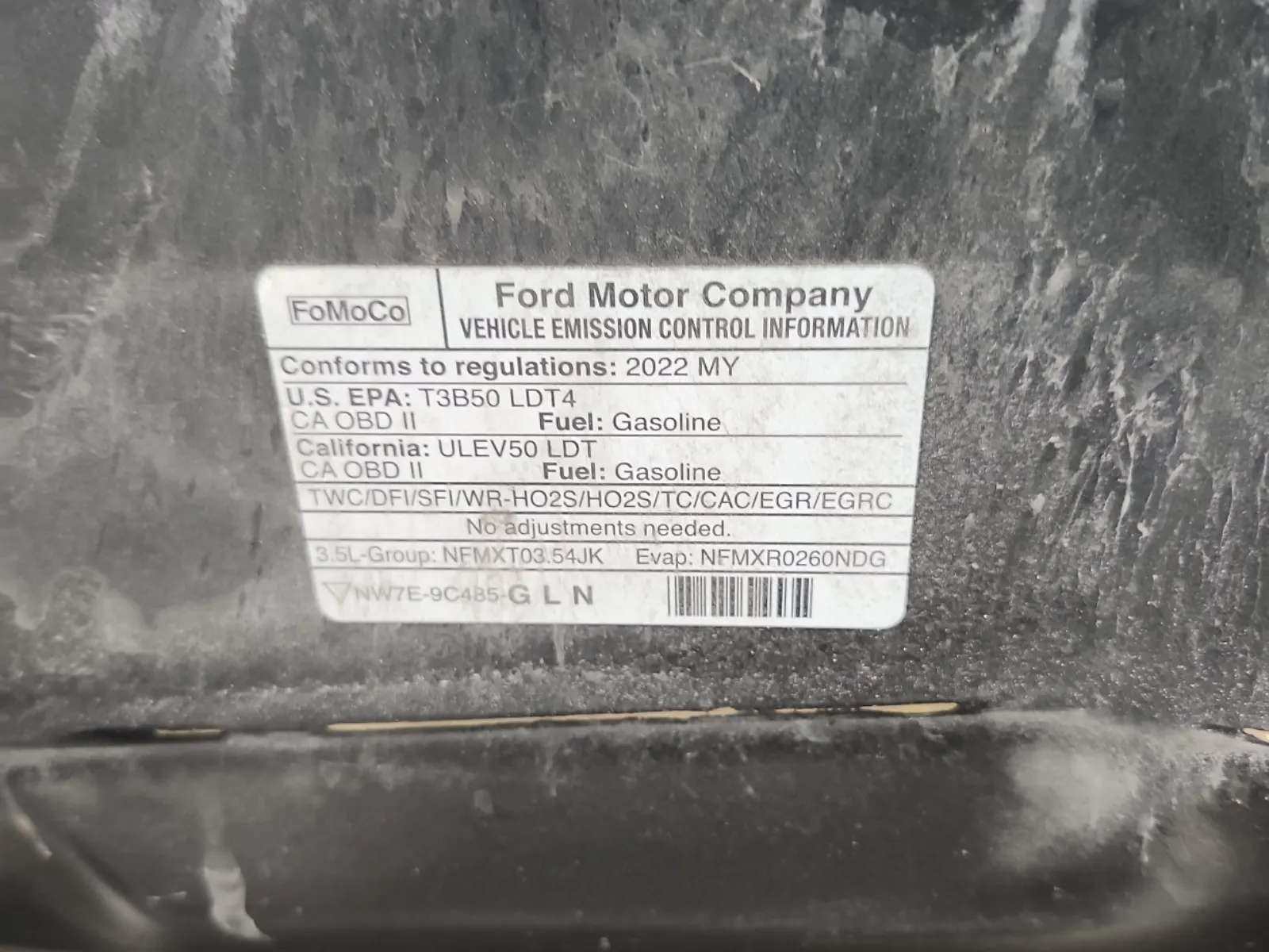 Emission Sticker Photo