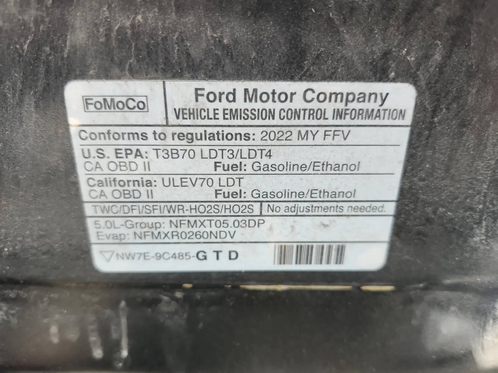 Emission Sticker Photo