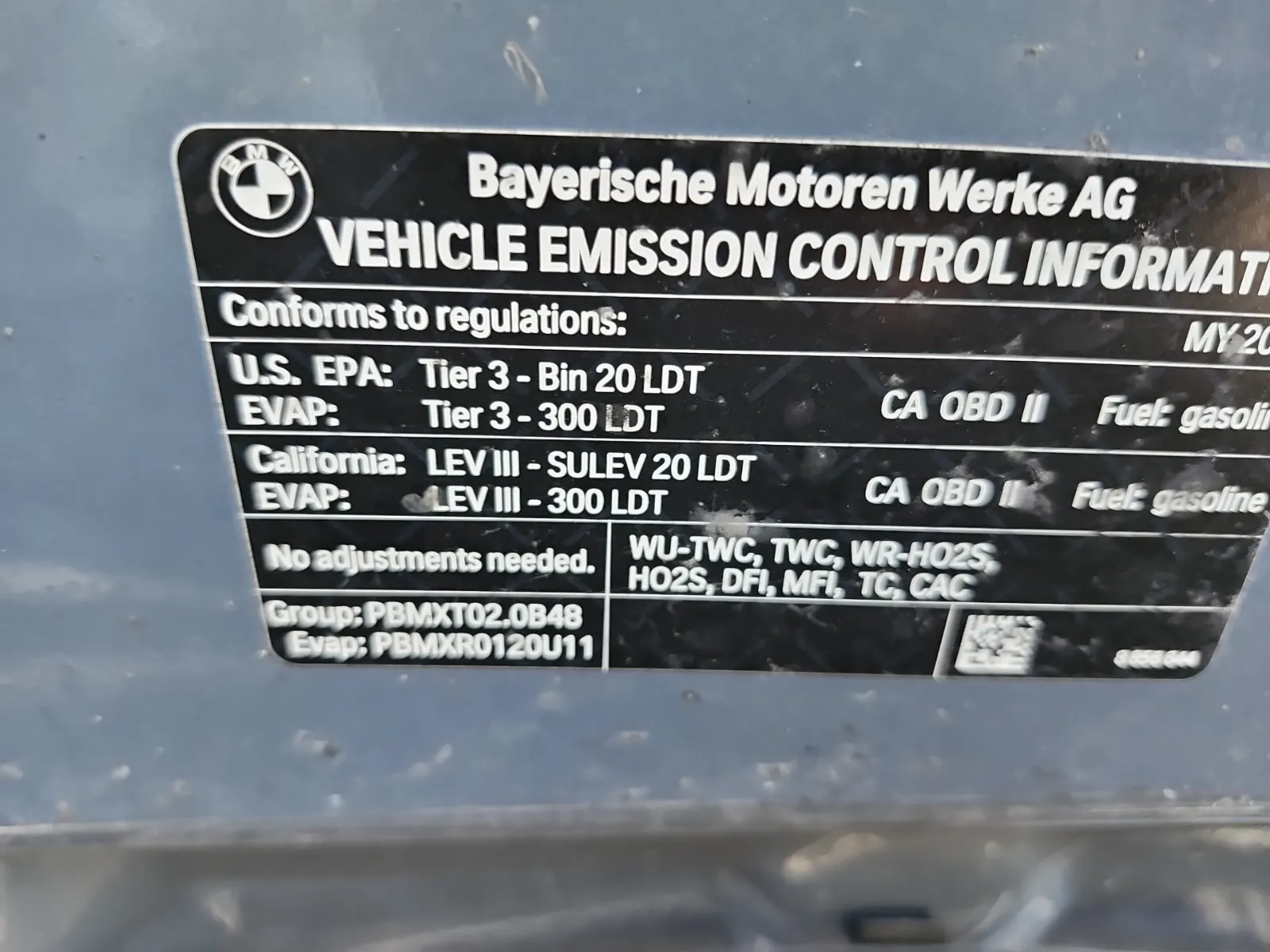 Emission Sticker Photo