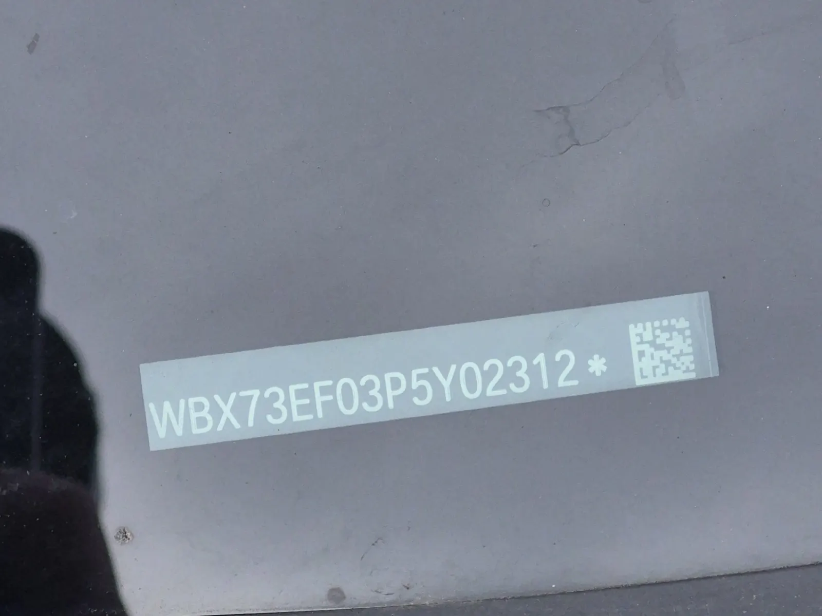 Dash VIN Plate Photo