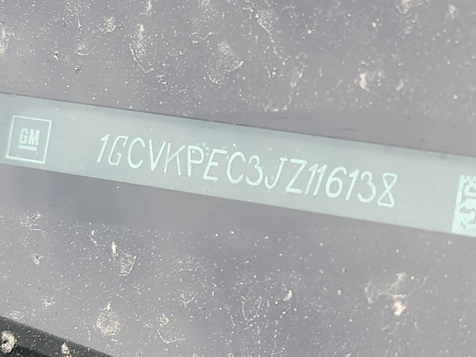 Dash VIN Plate Photo