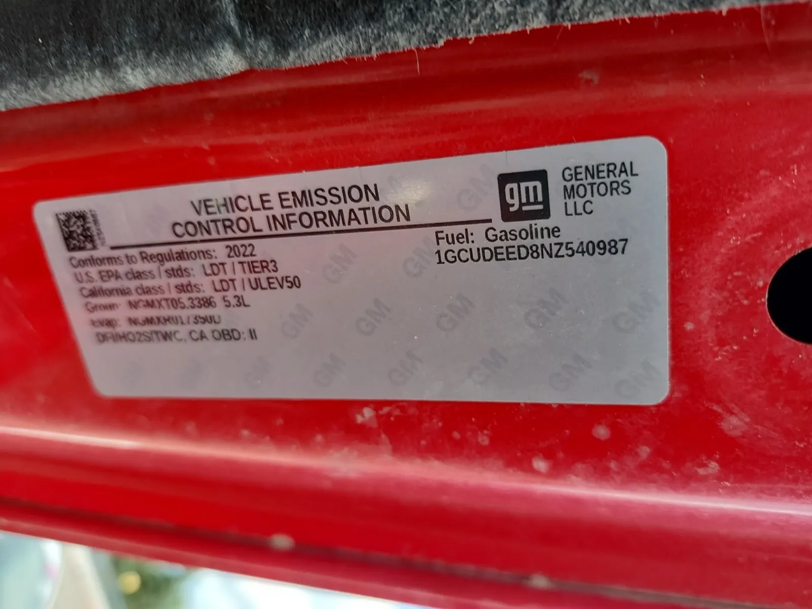 Emission Sticker Photo
