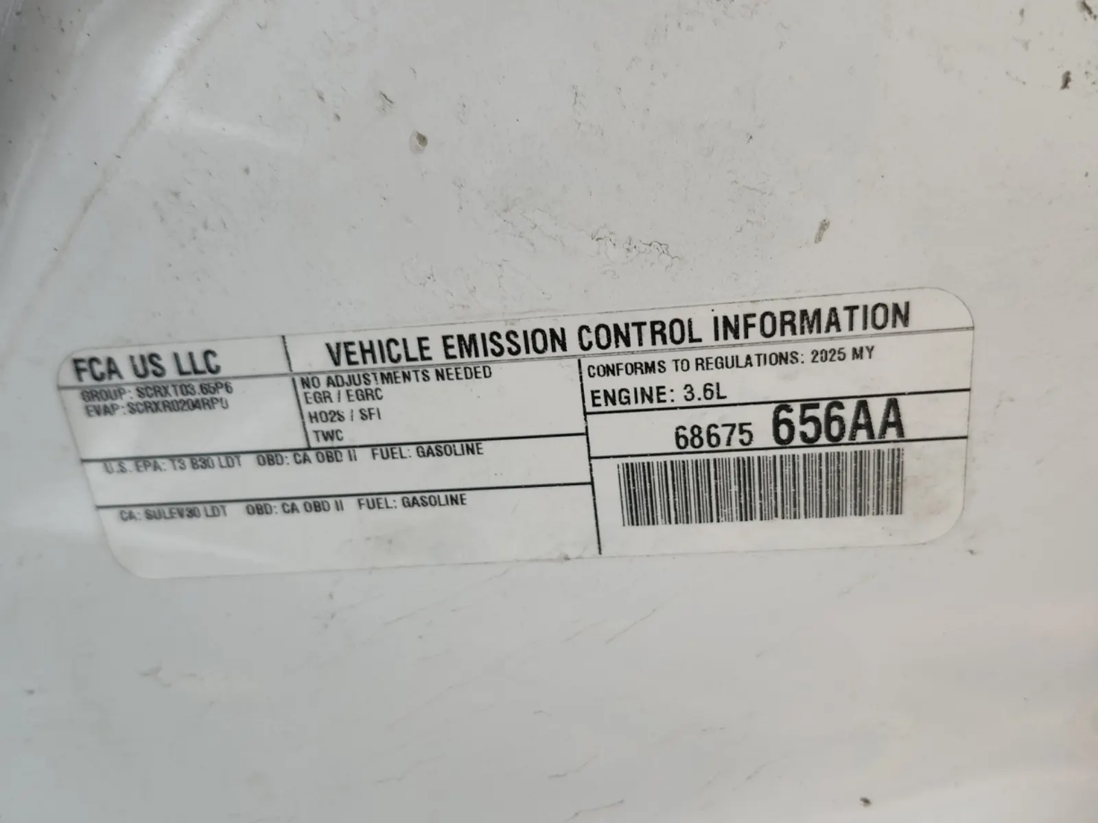 Emission Sticker Photo