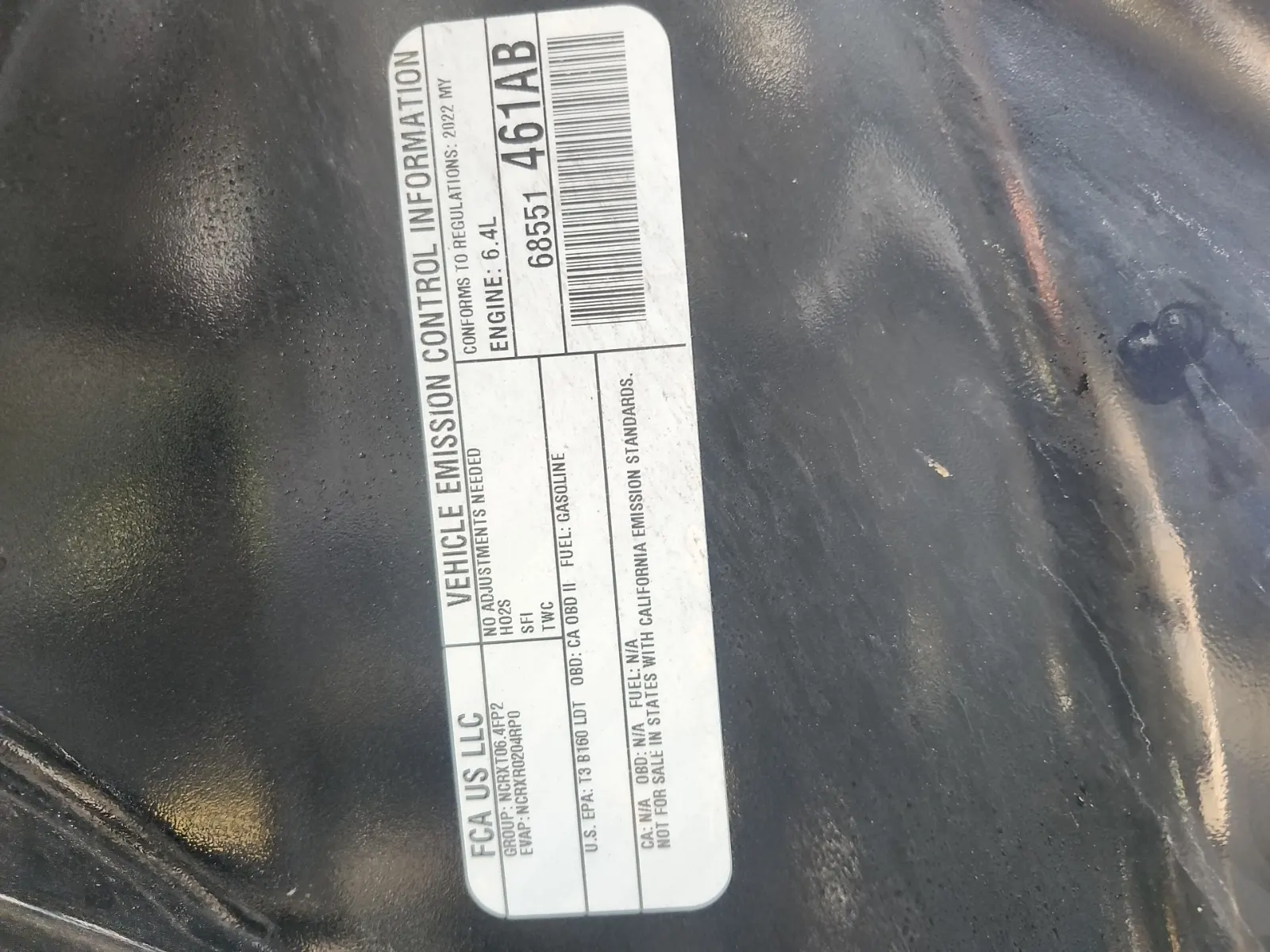 Emission Sticker Photo