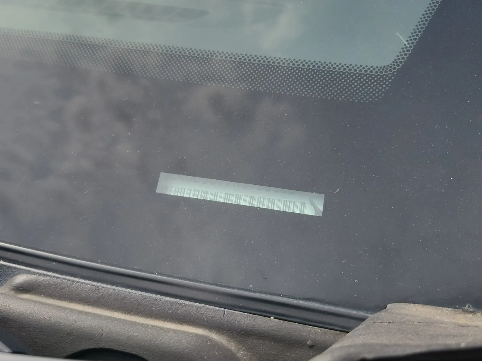 Dash VIN Plate Photo