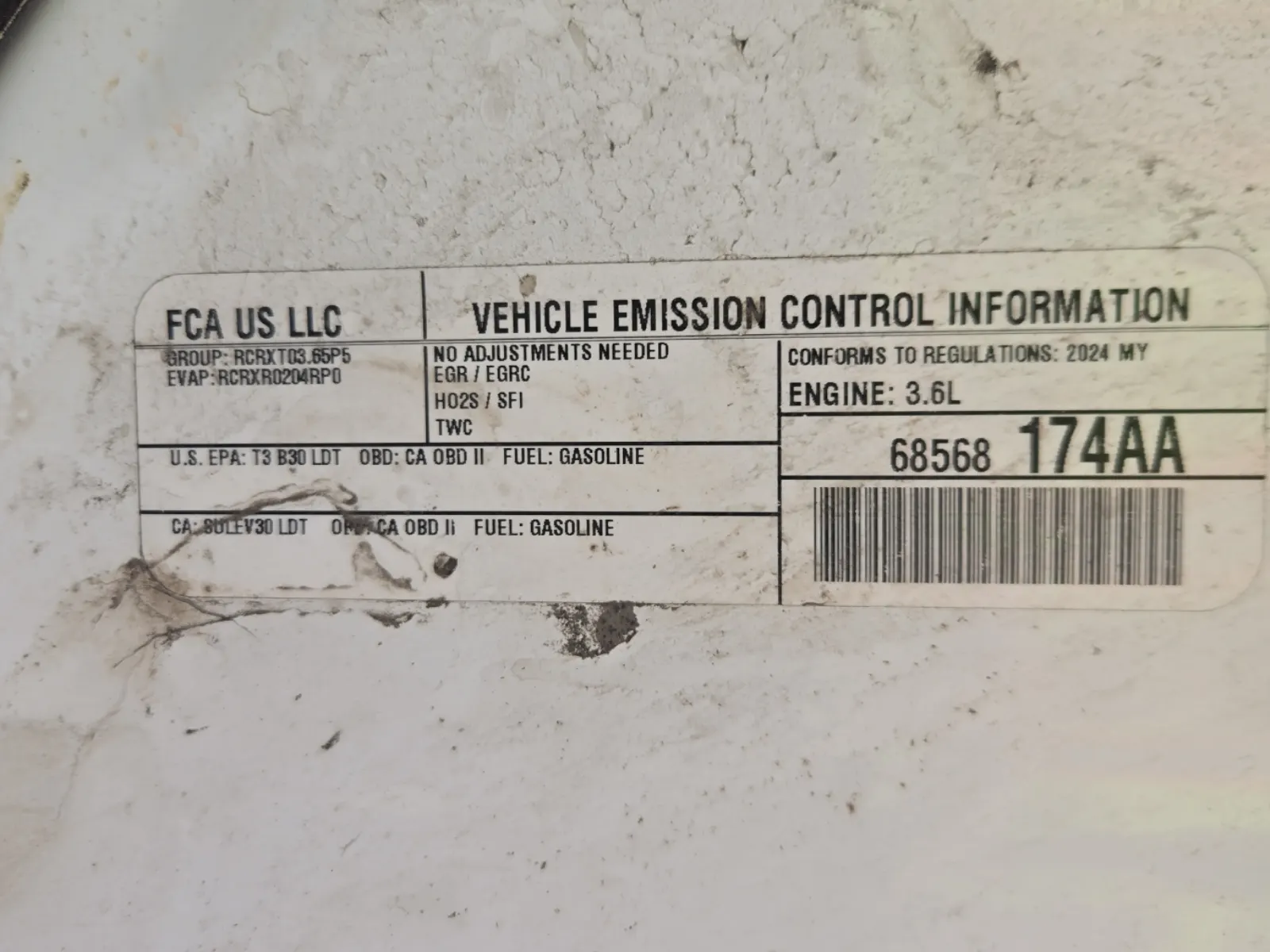 Emission Sticker Photo
