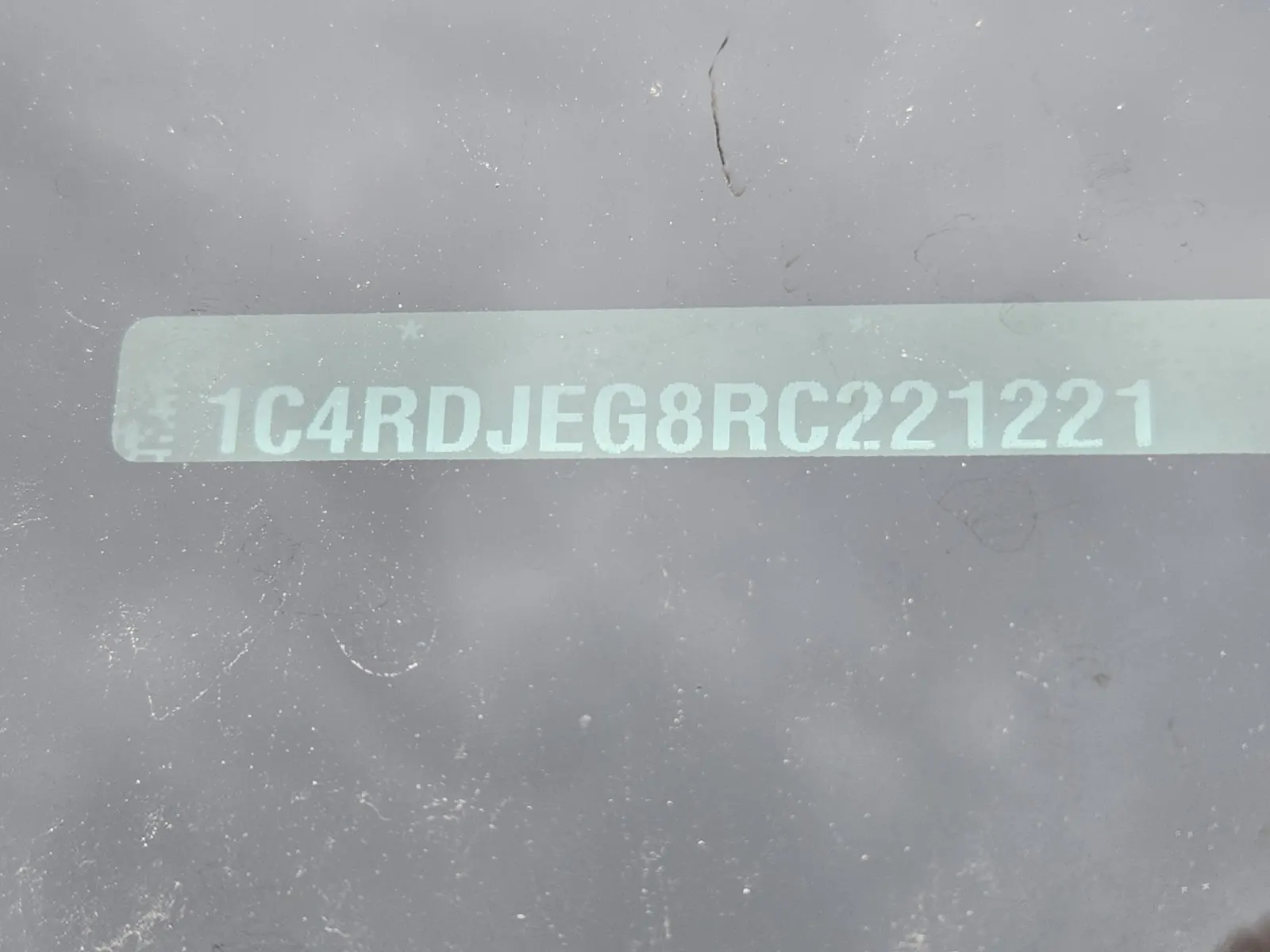 Dash VIN Plate Photo