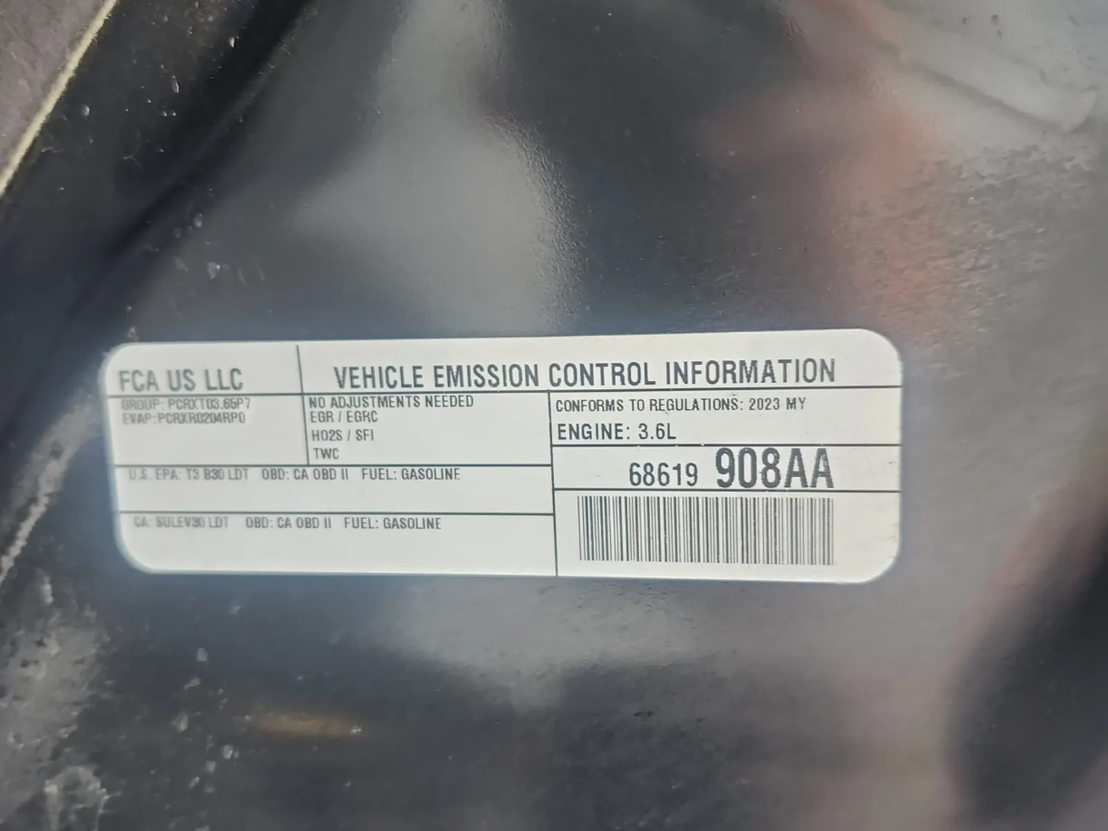 Emission Sticker Photo