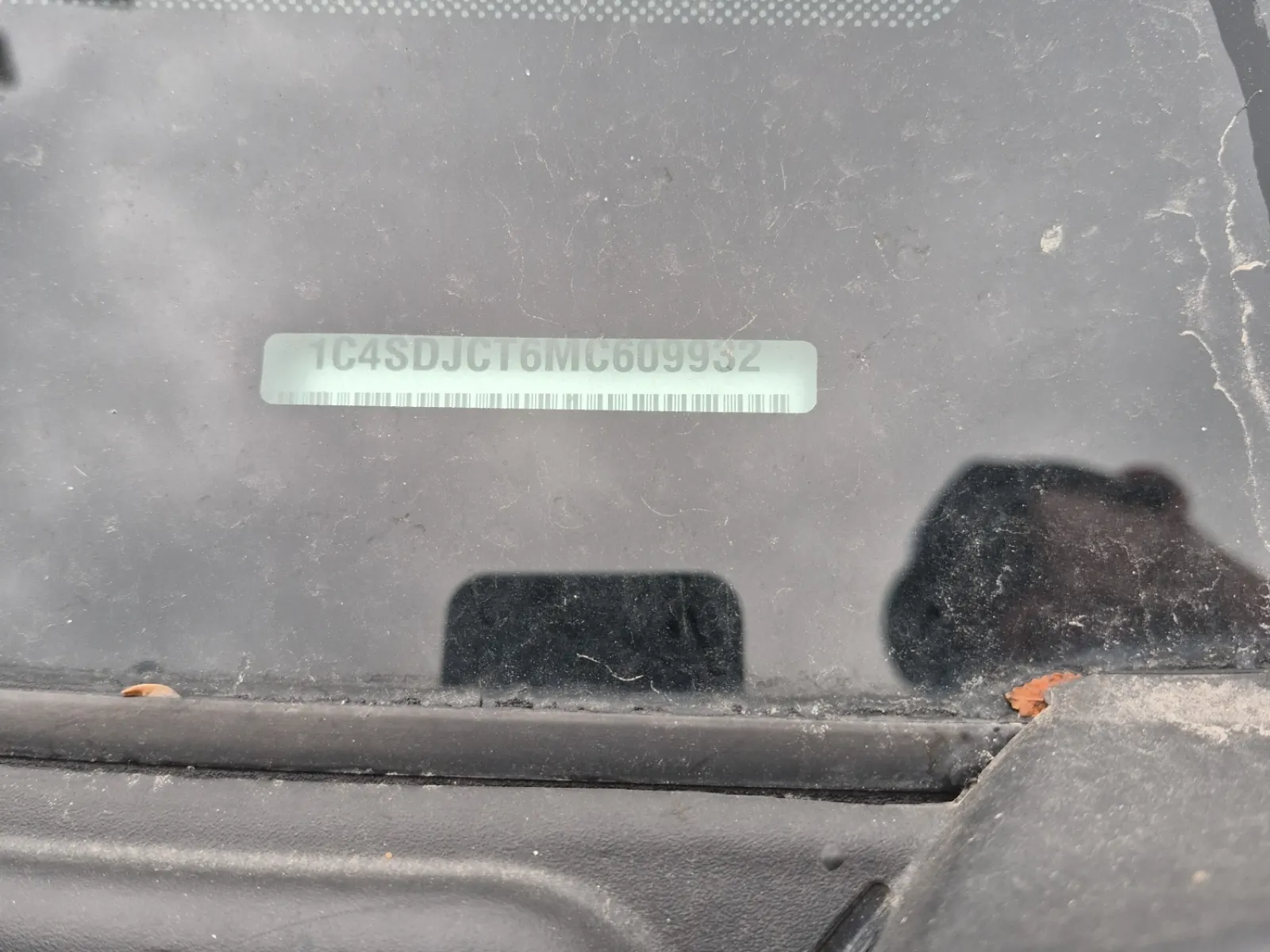 Dash VIN Plate Photo