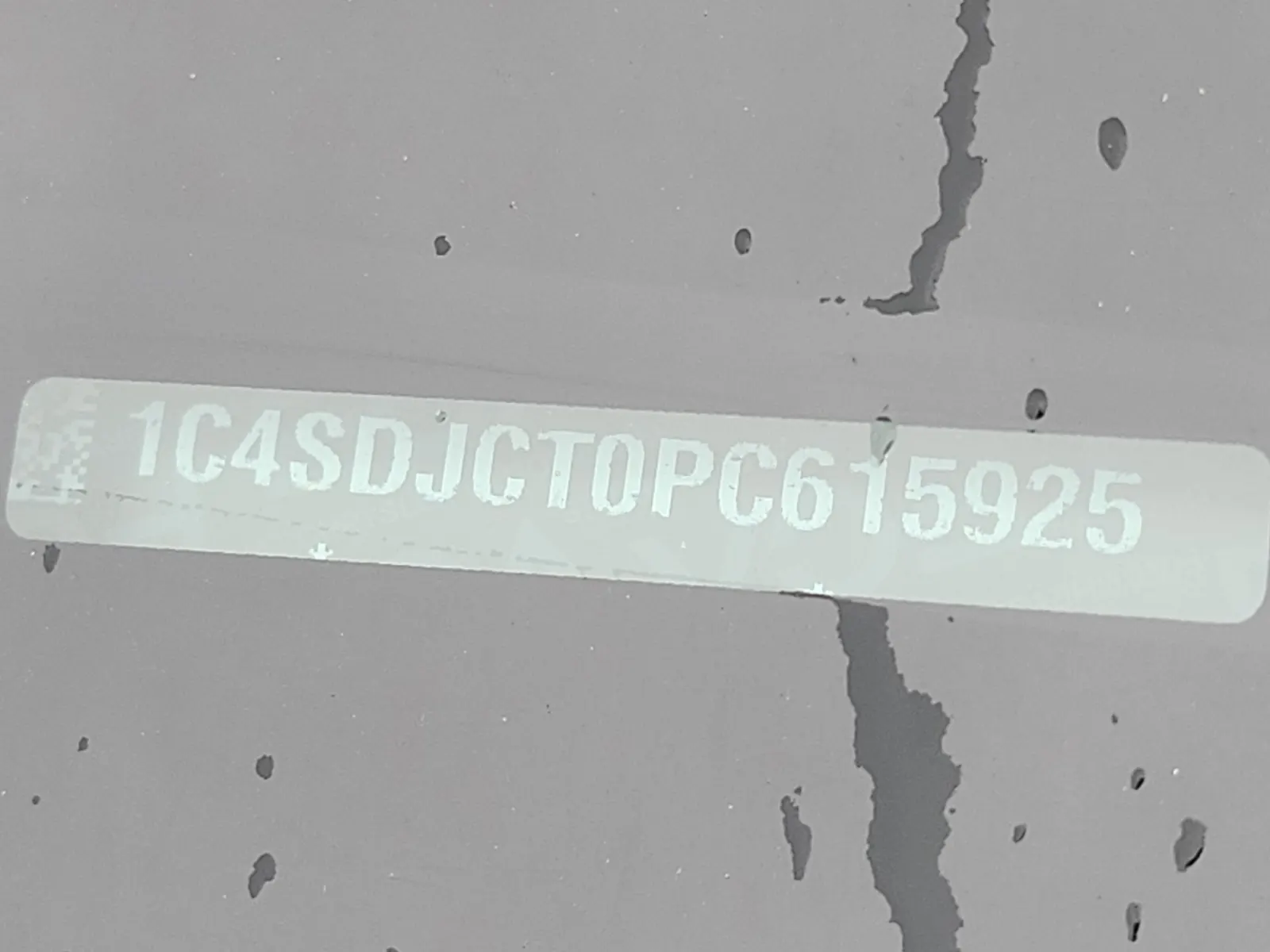 Dash VIN Plate Photo