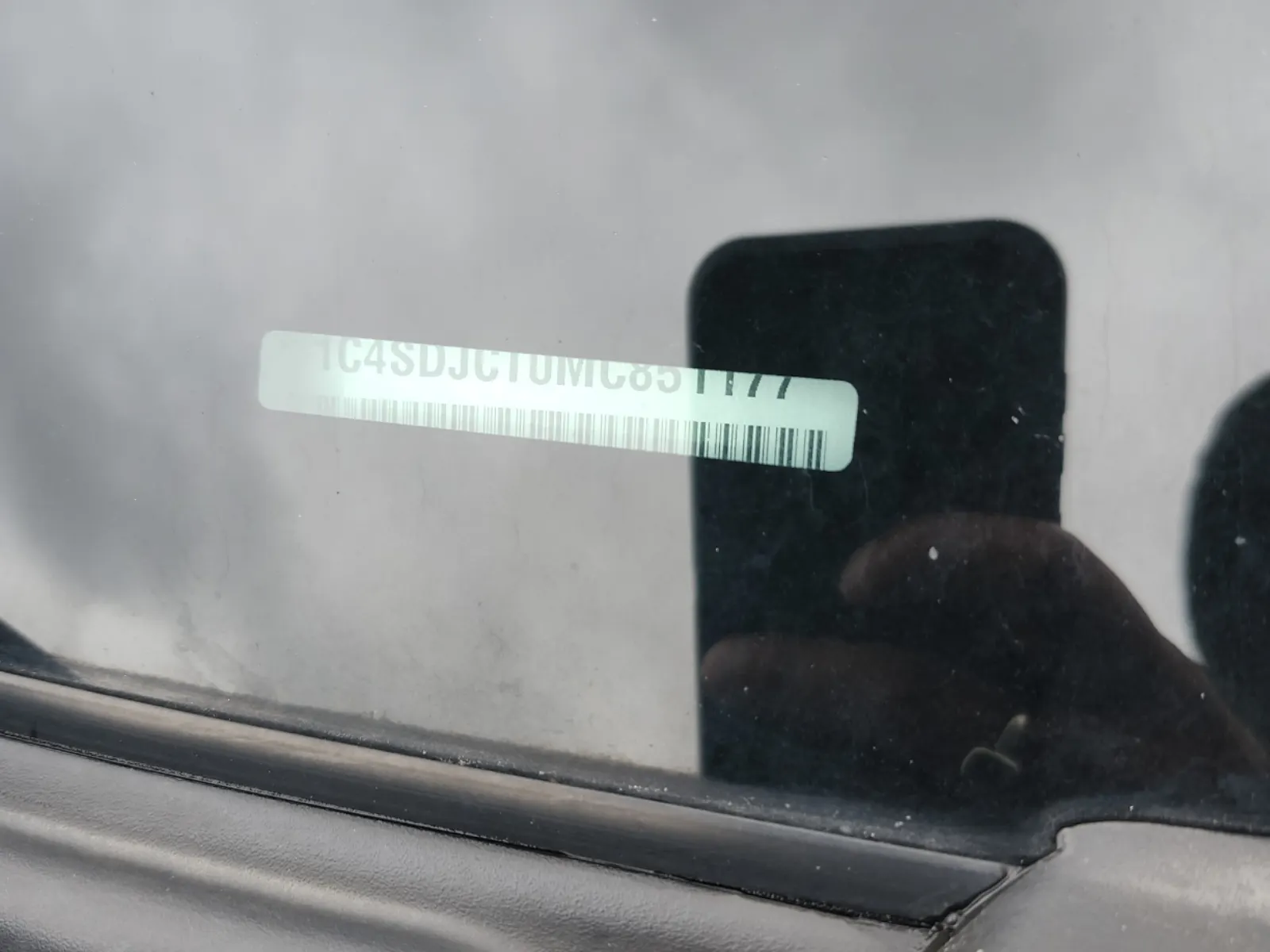 Dash VIN Plate Photo