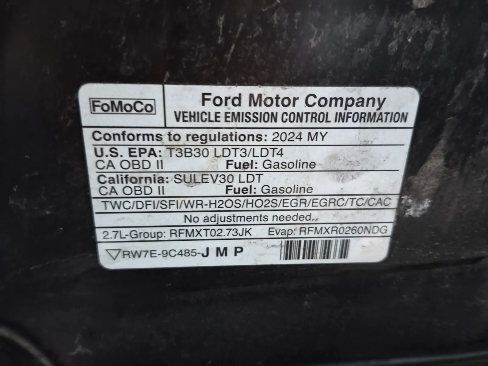 Emission Sticker Photo