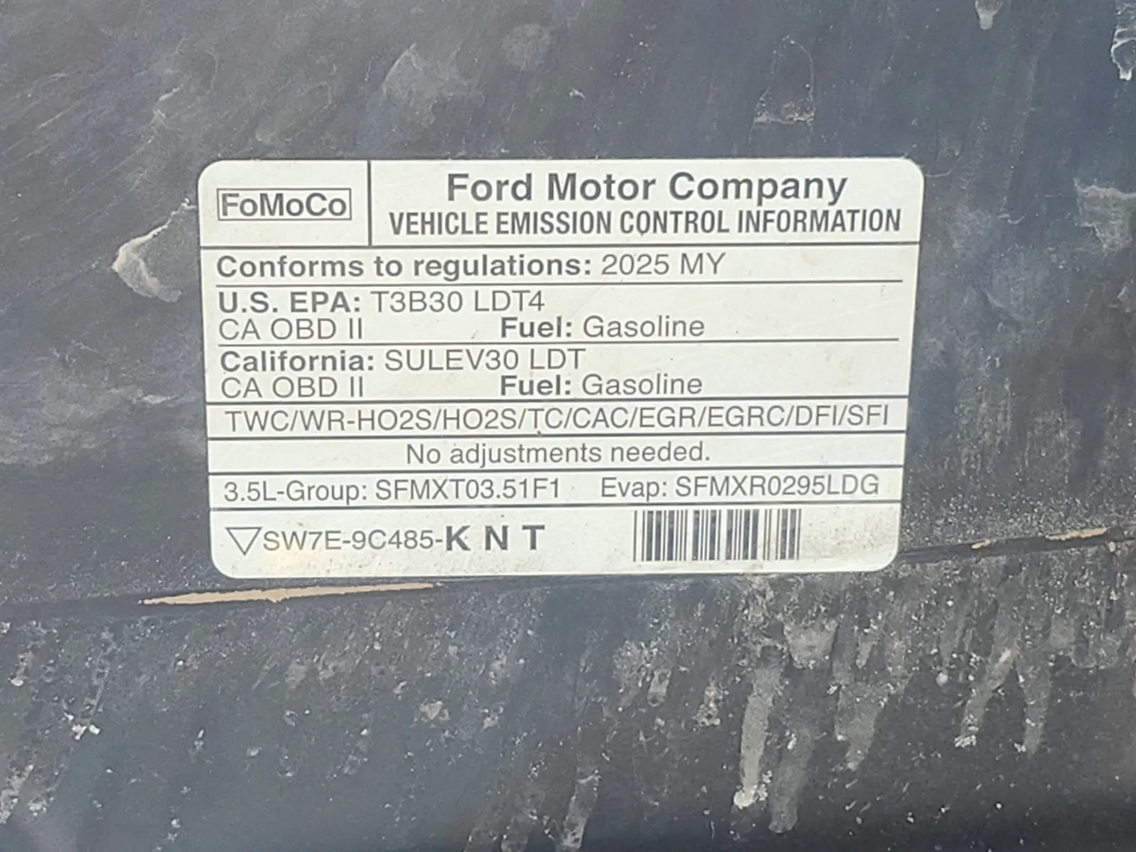 Emission Sticker Photo
