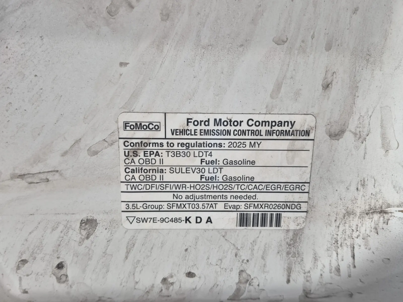 Emission Sticker Photo