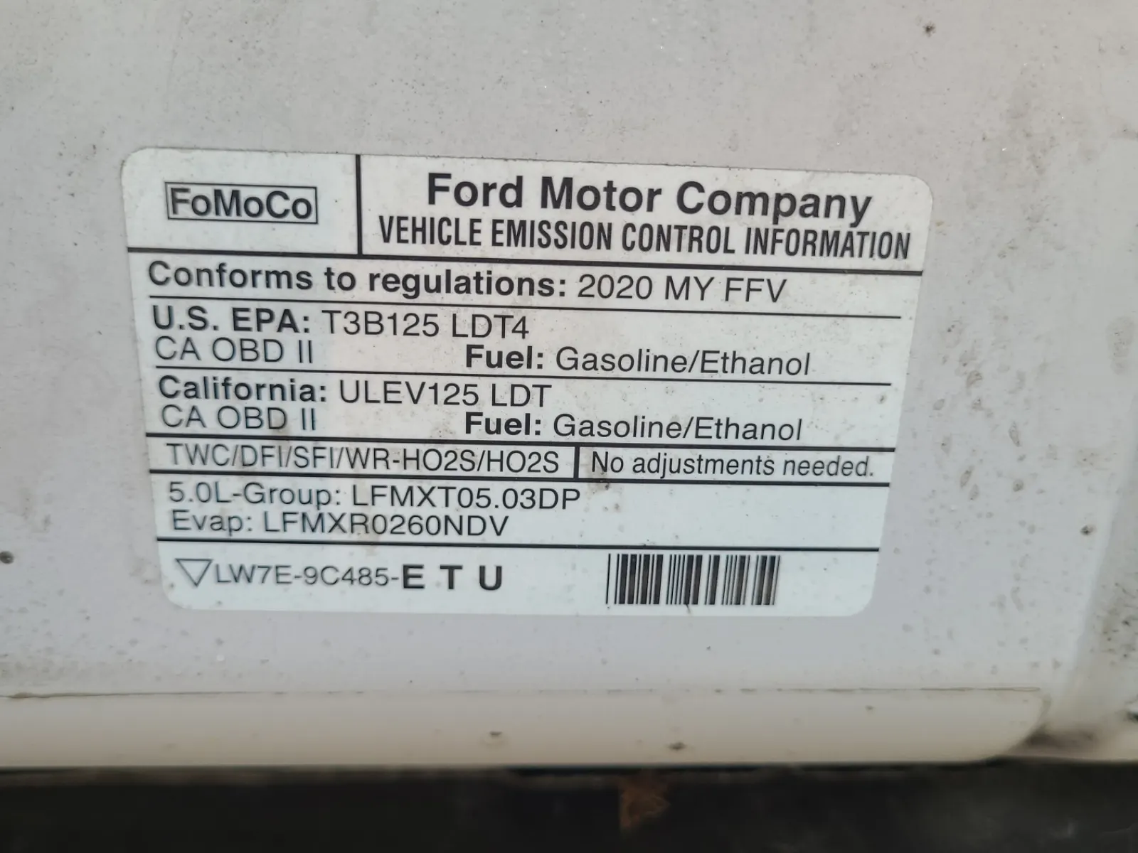Emission Sticker Photo