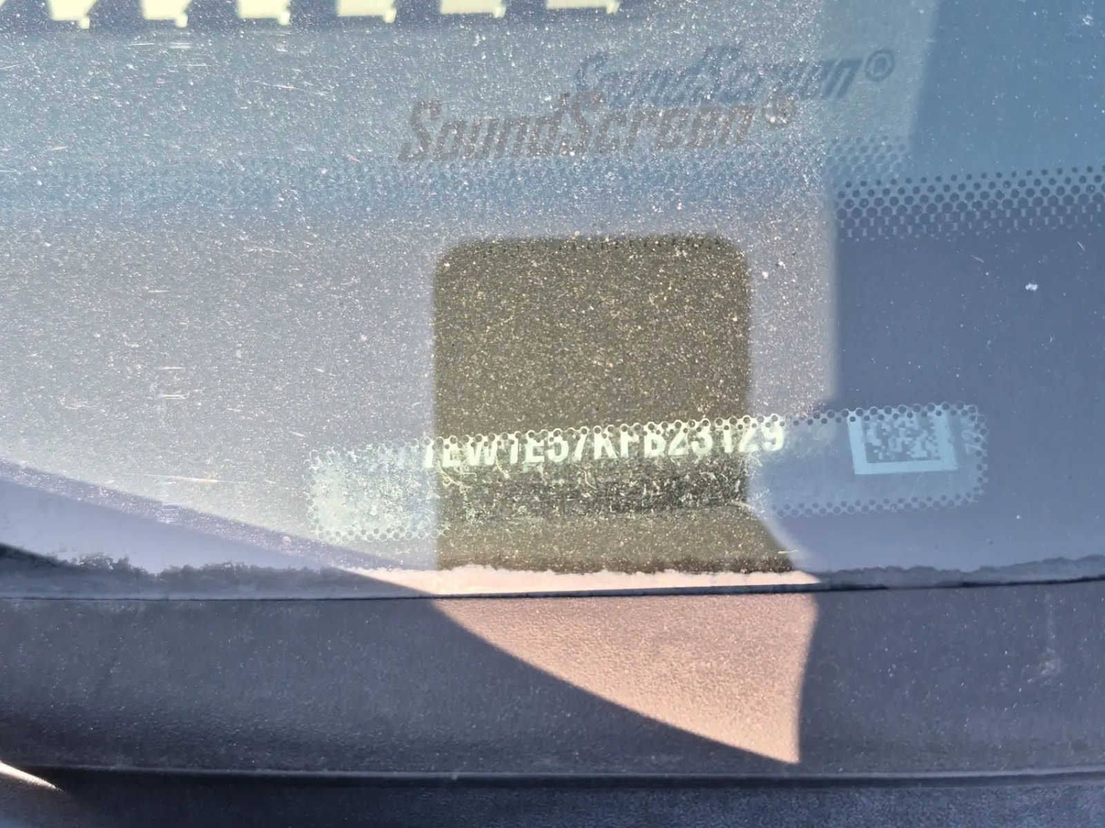 Dash VIN Plate Photo