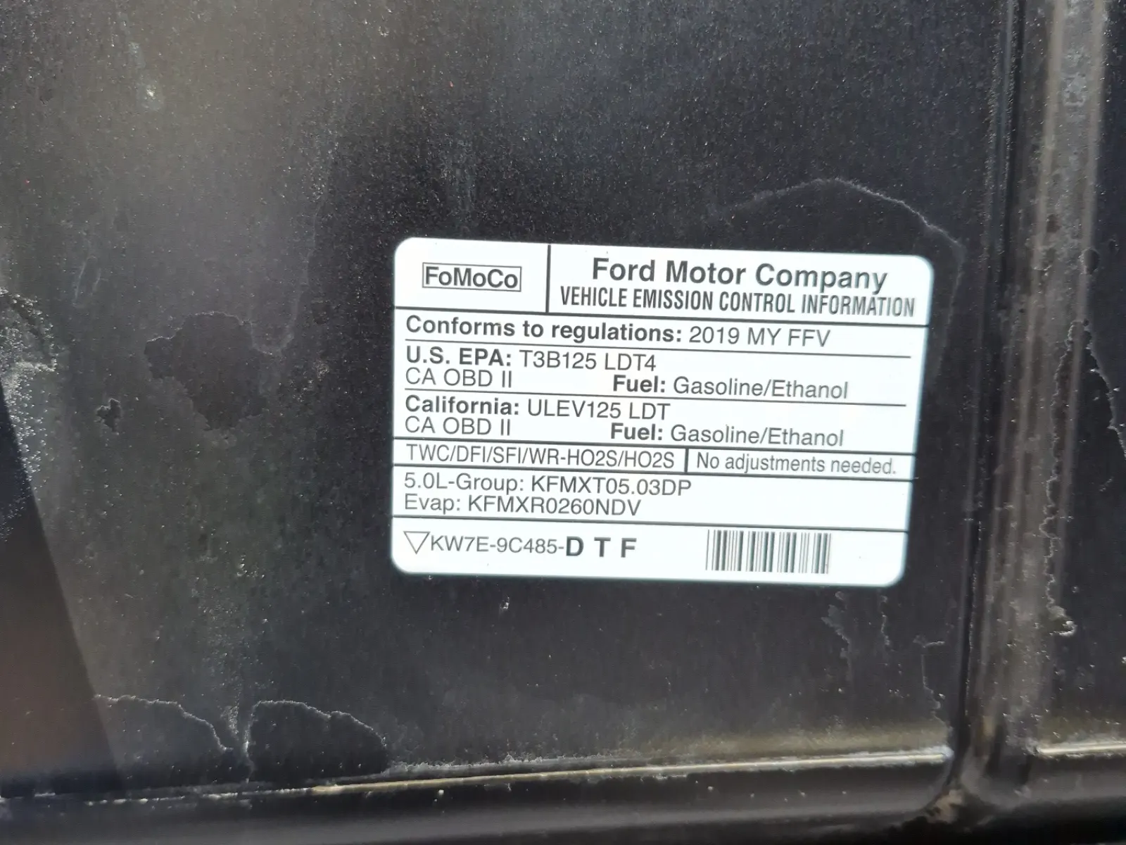 Emission Sticker Photo