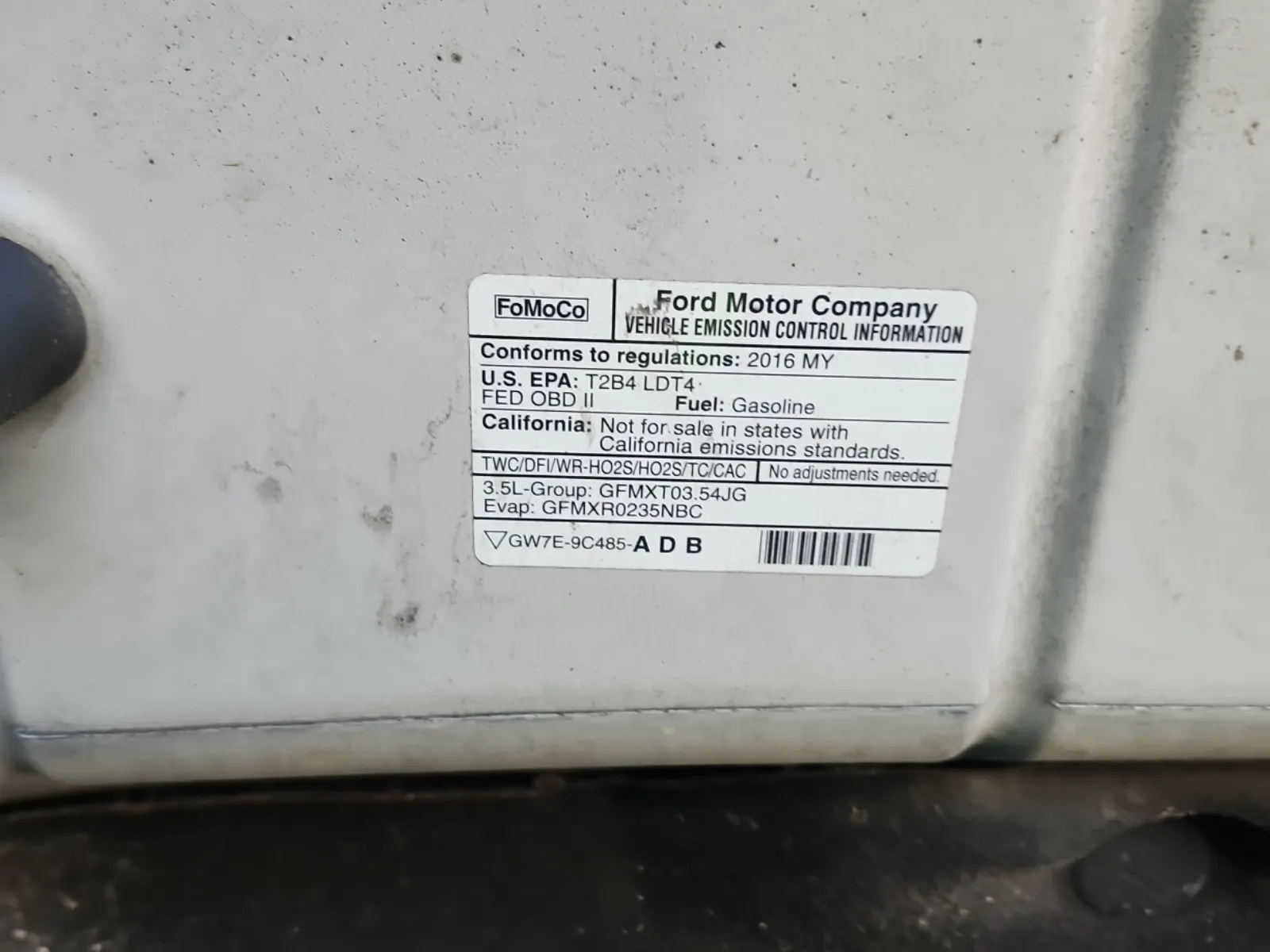 Emission Sticker Photo