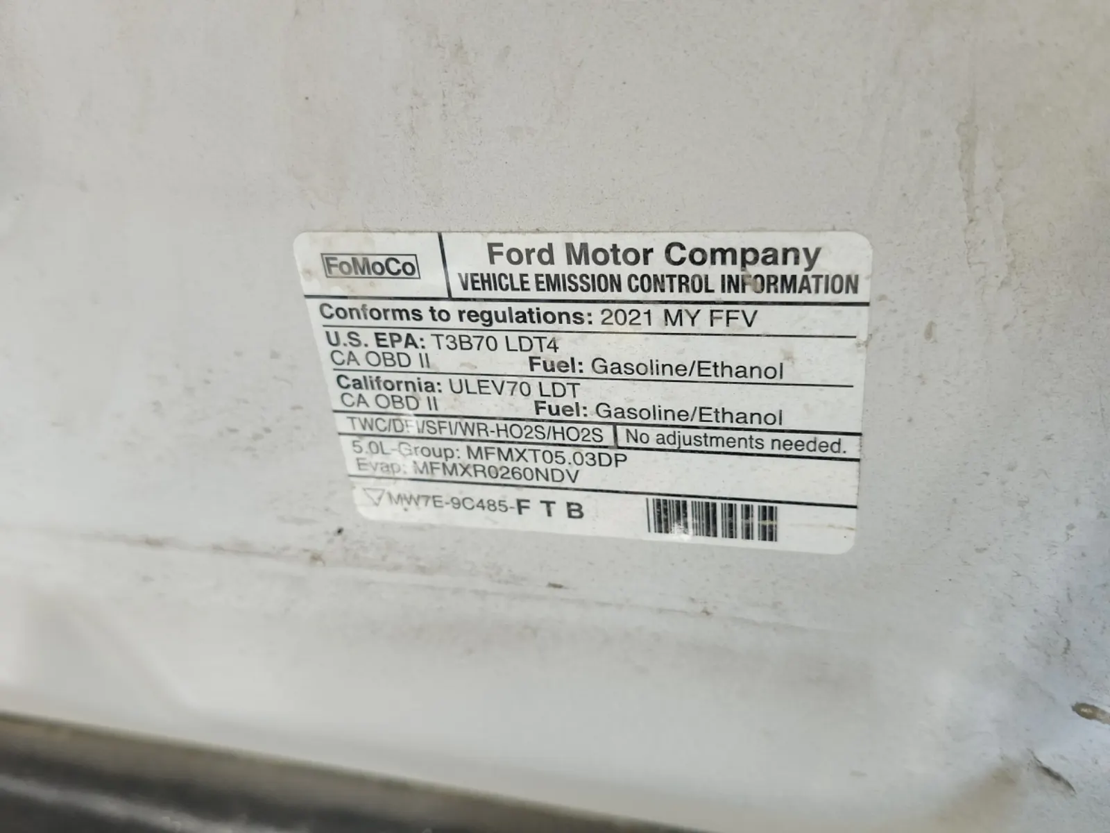 Emission Sticker Photo