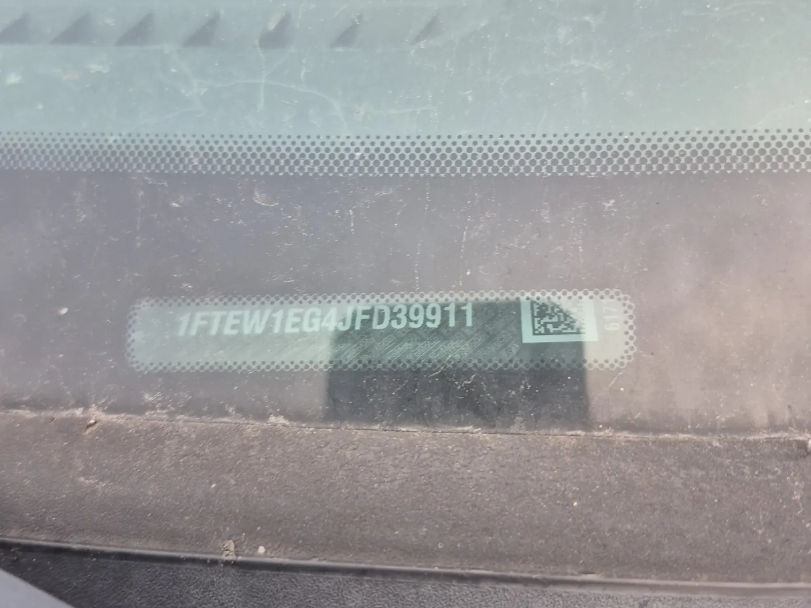 Dash VIN Plate Photo