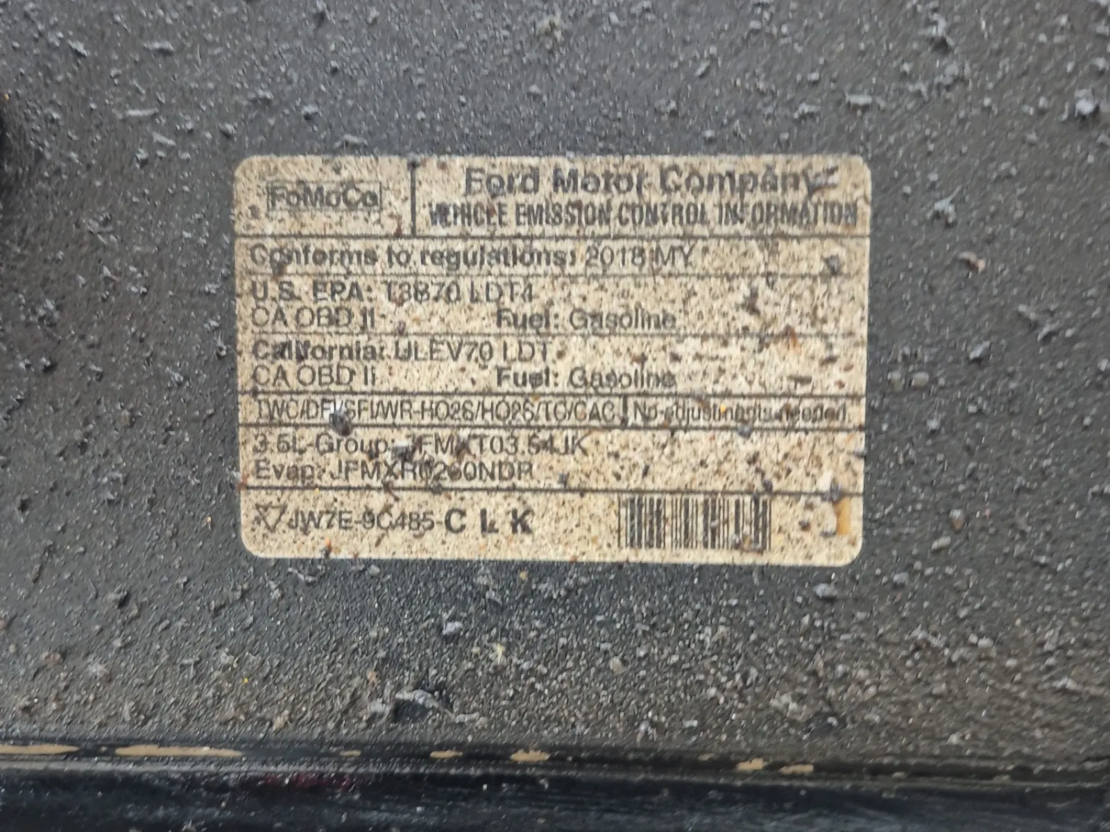 Emission Sticker Photo