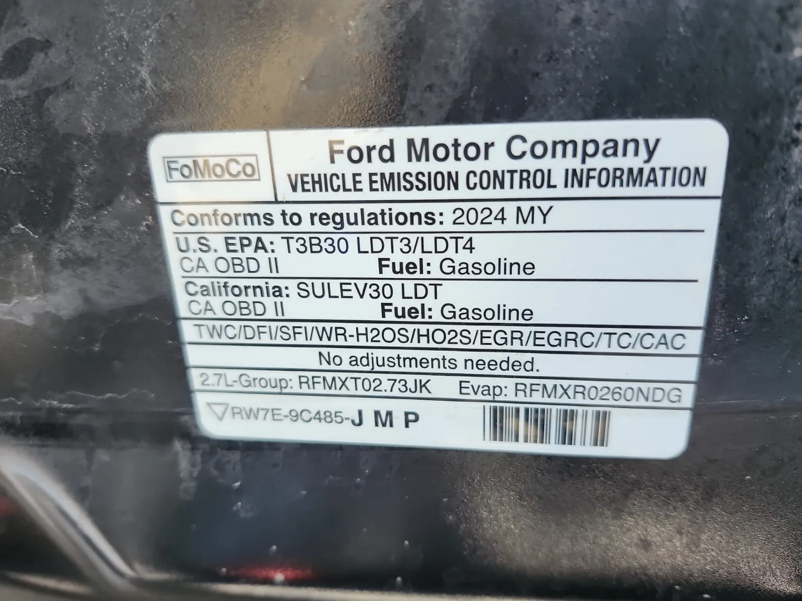 Emission Sticker Photo
