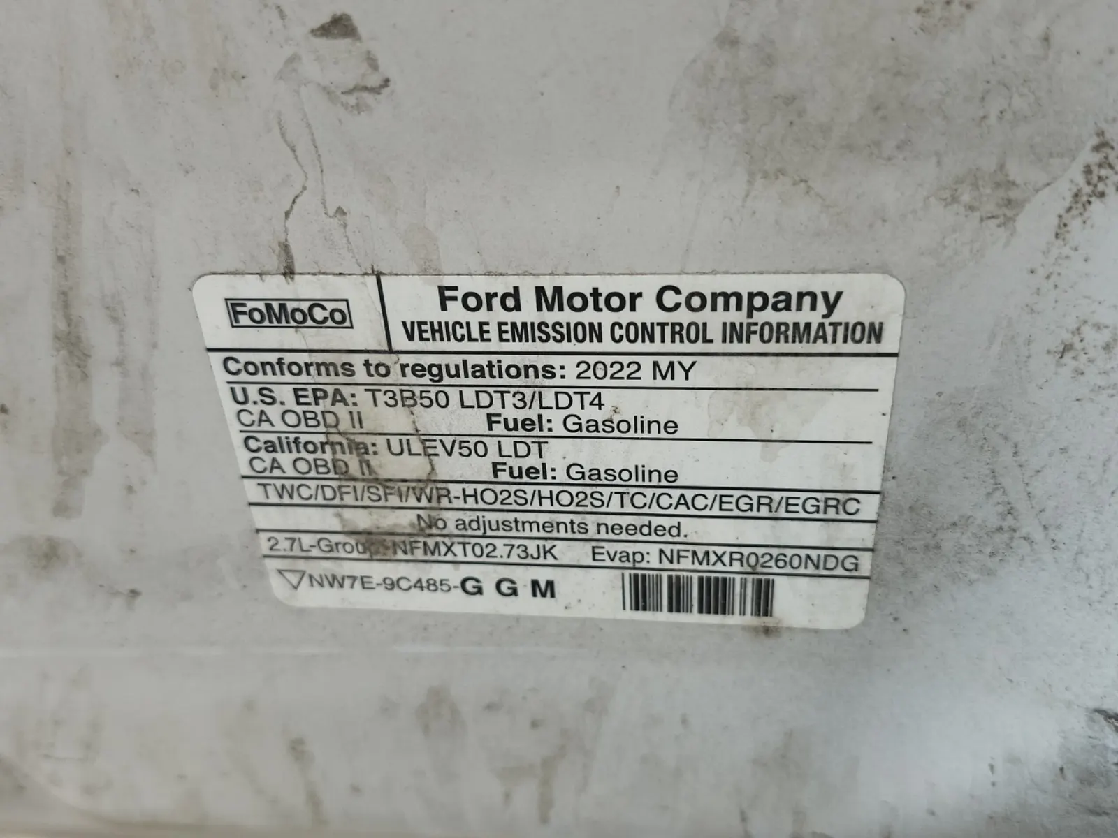 Emission Sticker Photo