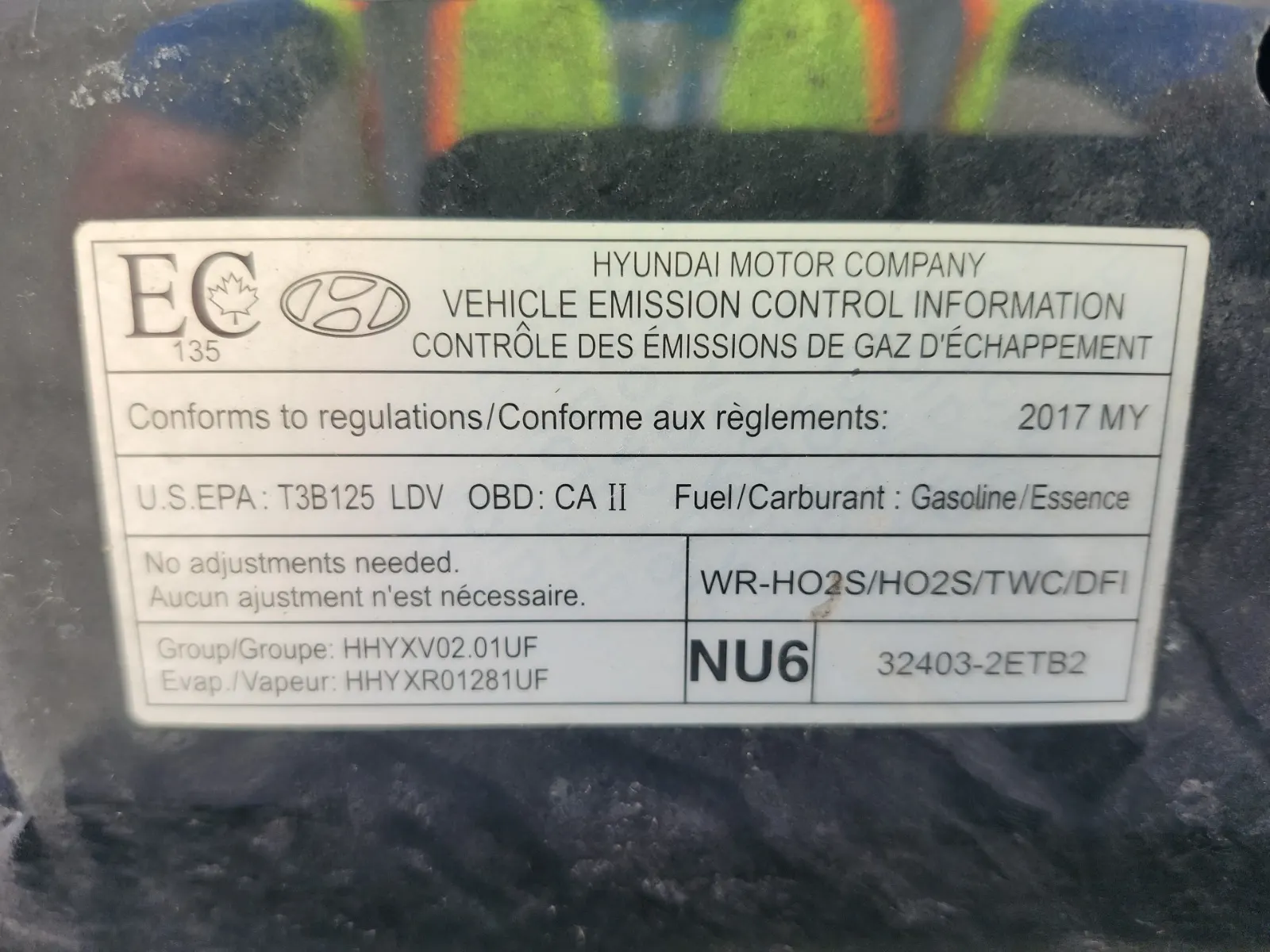 Emission Sticker Photo