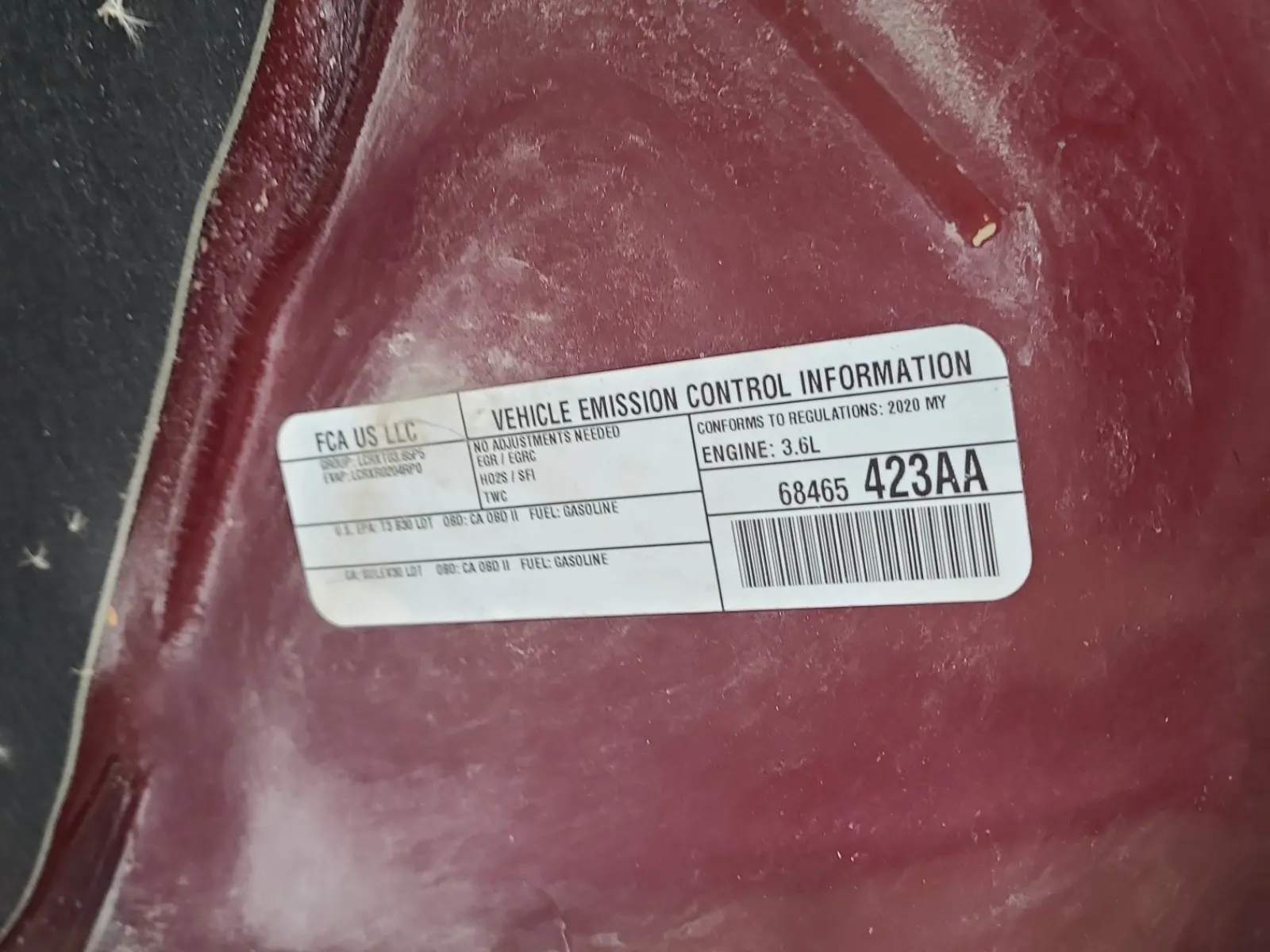 Emission Sticker Photo