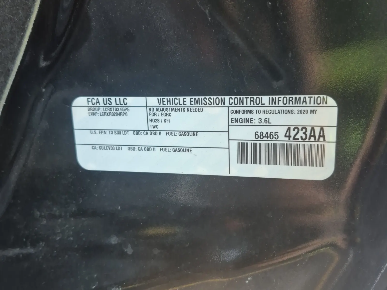 Emission Sticker Photo