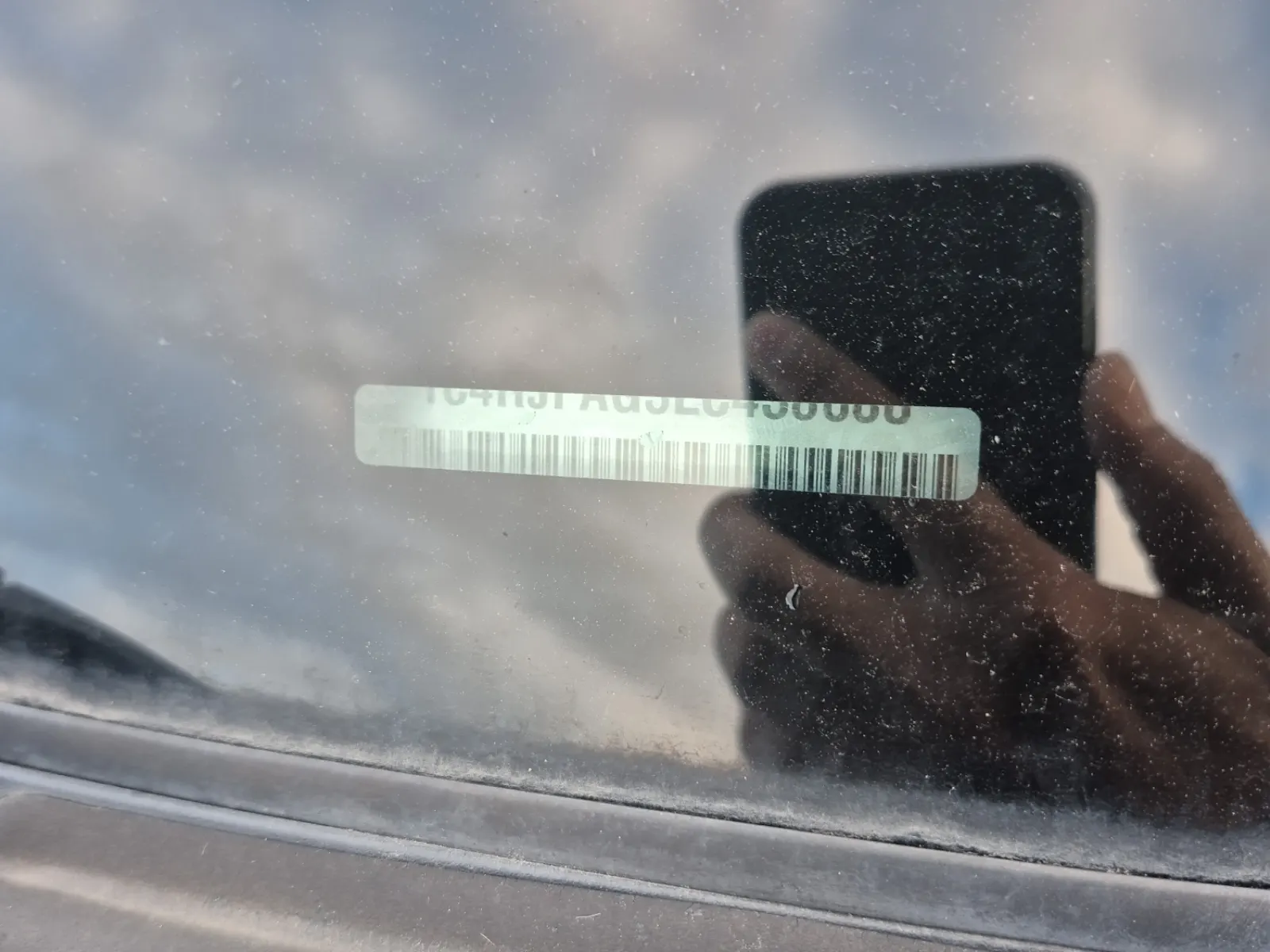Dash VIN Plate Photo