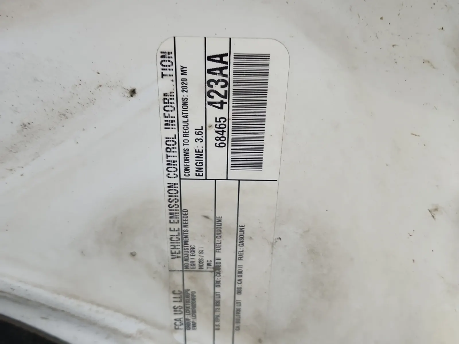 Emission Sticker Photo