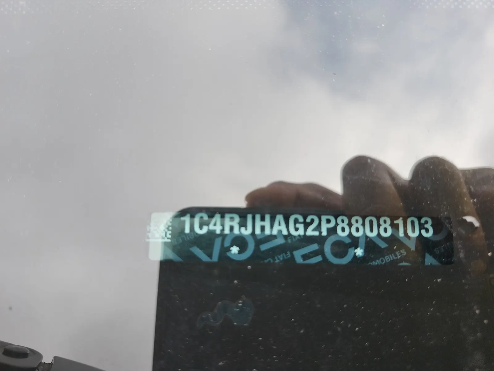 Dash VIN Plate Photo