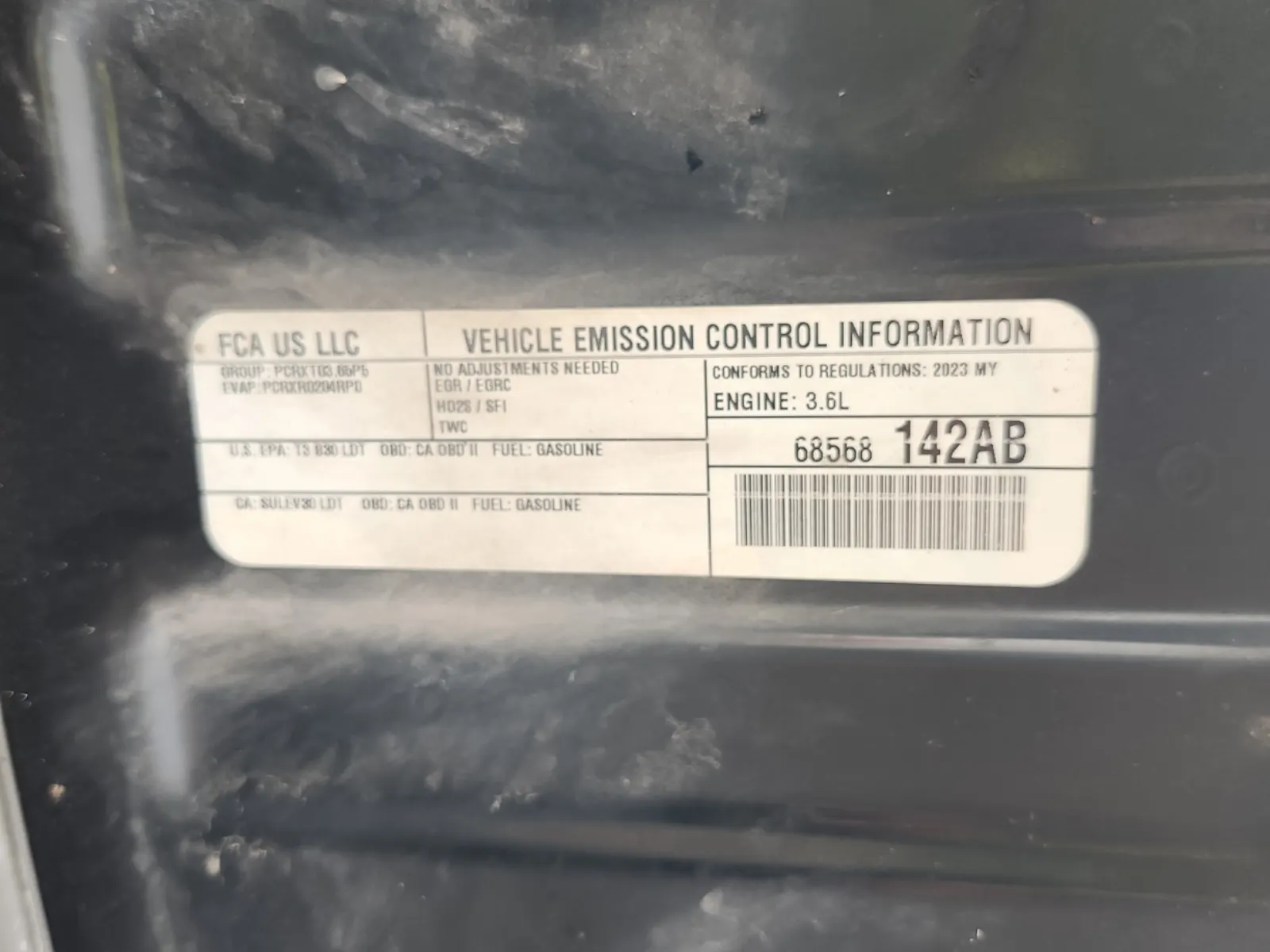 Emission Sticker Photo
