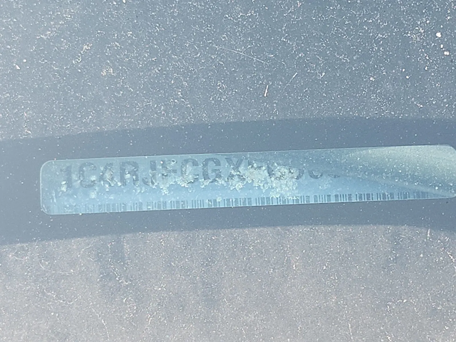 Dash VIN Plate Photo
