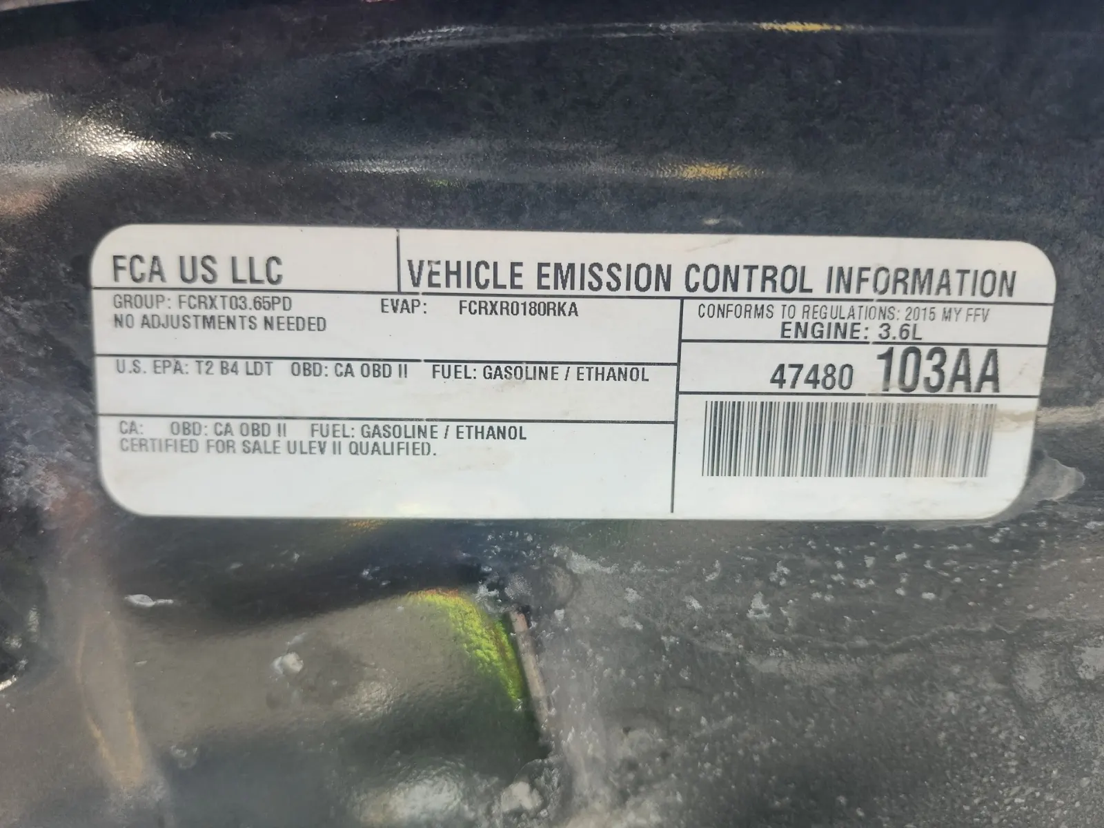 Emission Sticker Photo