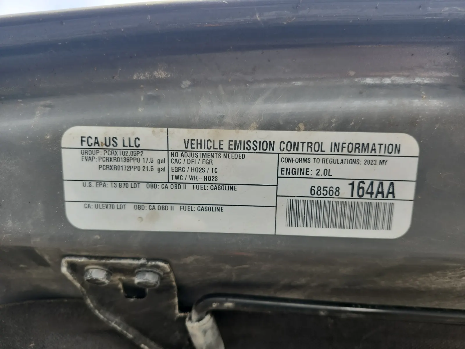 Emission Sticker Photo