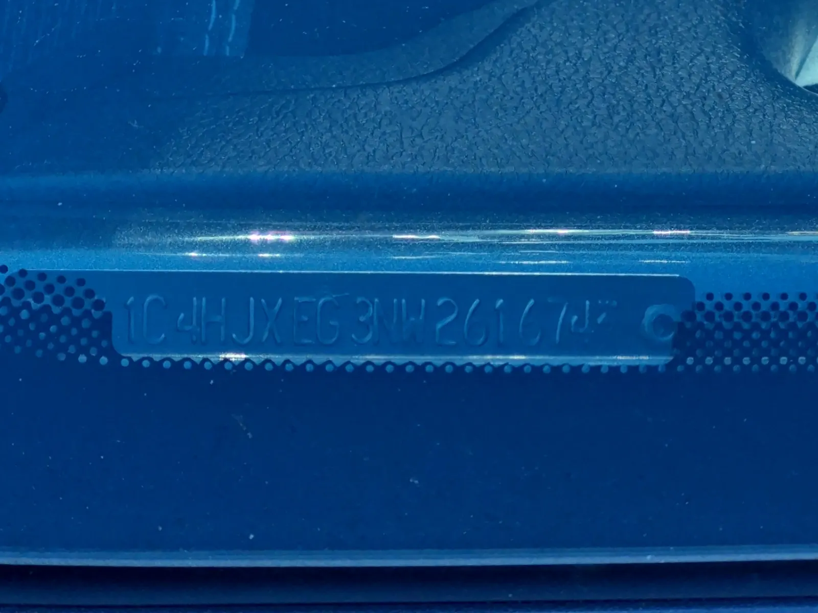 Dash VIN Plate Photo