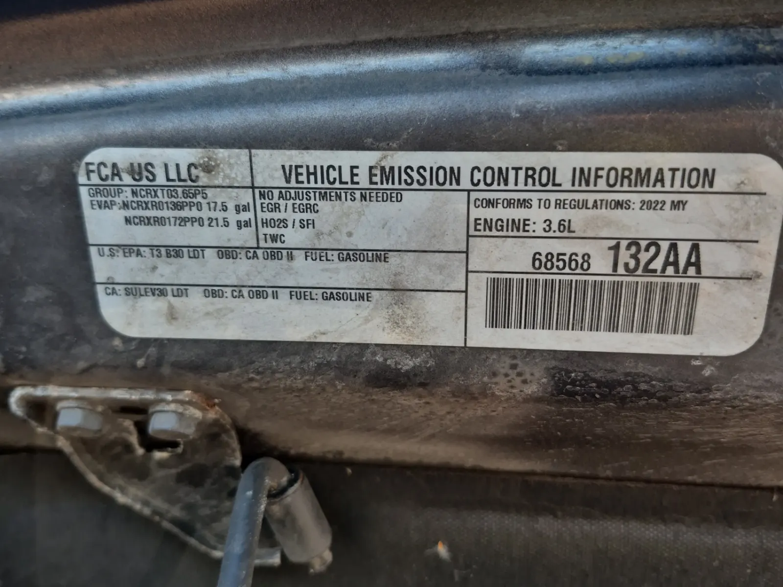 Emission Sticker Photo