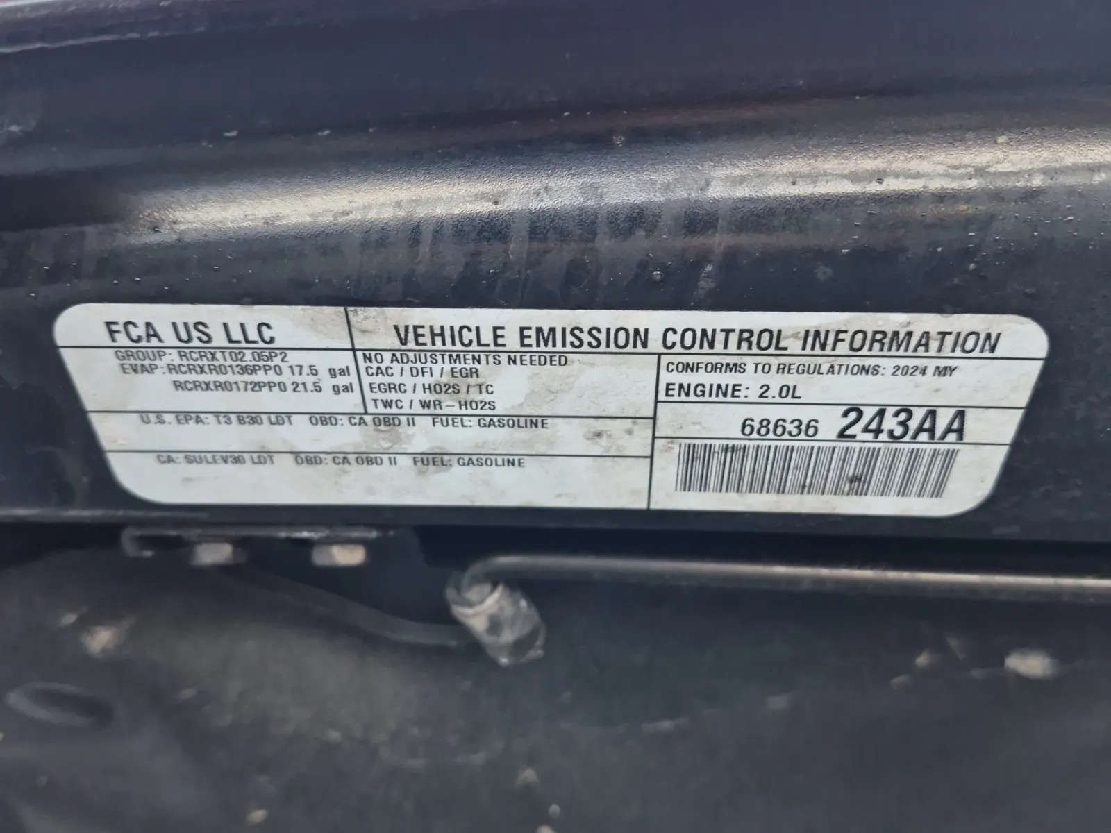 Emission Sticker Photo