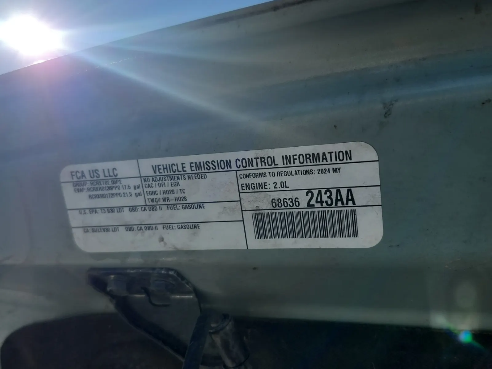 Emission Sticker Photo