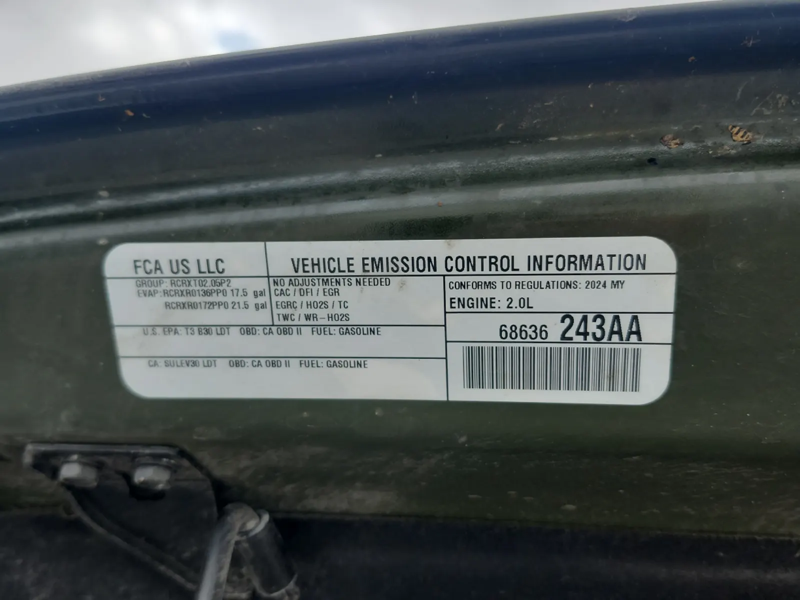 Emission Sticker Photo