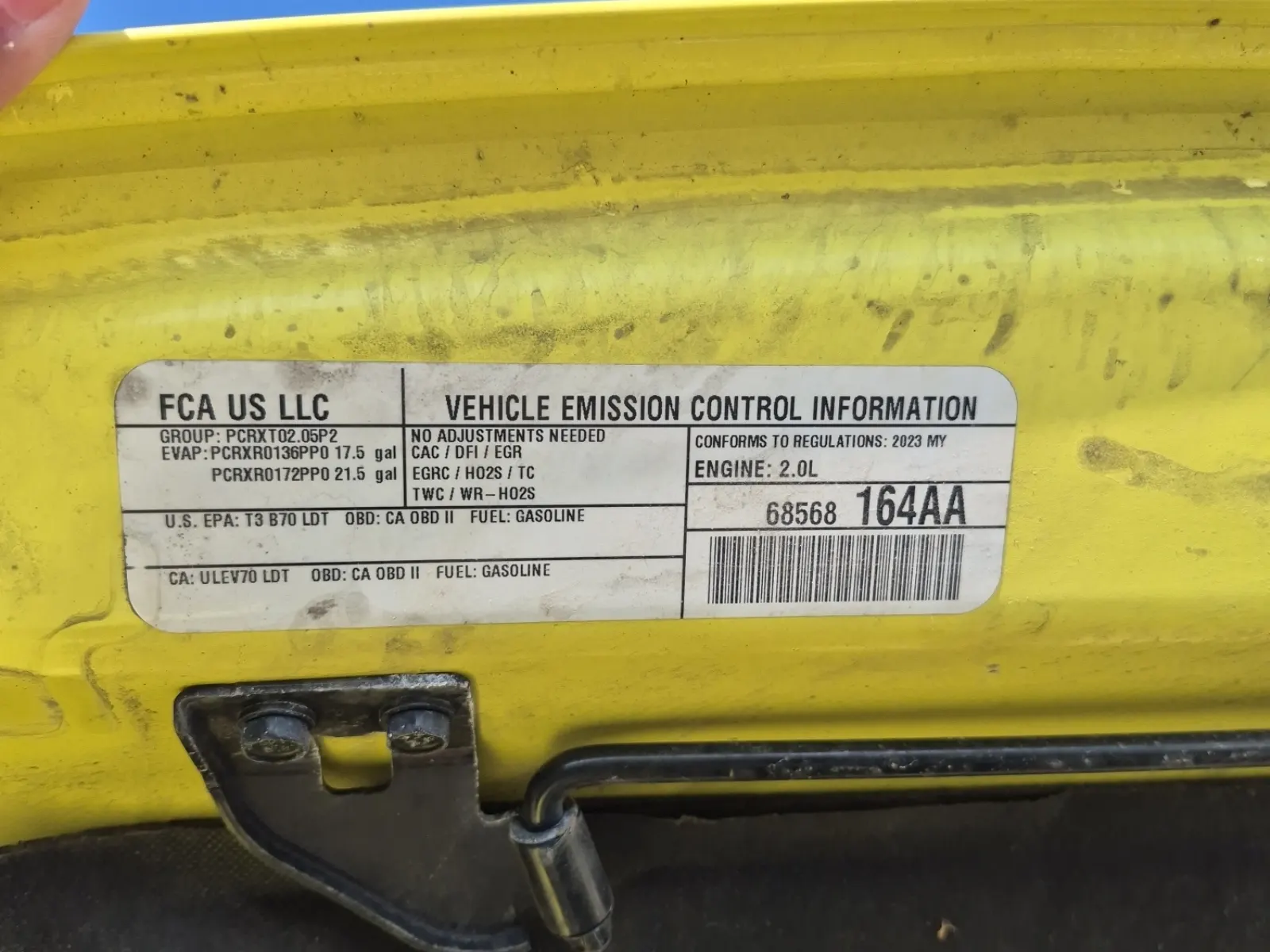 Emission Sticker Photo
