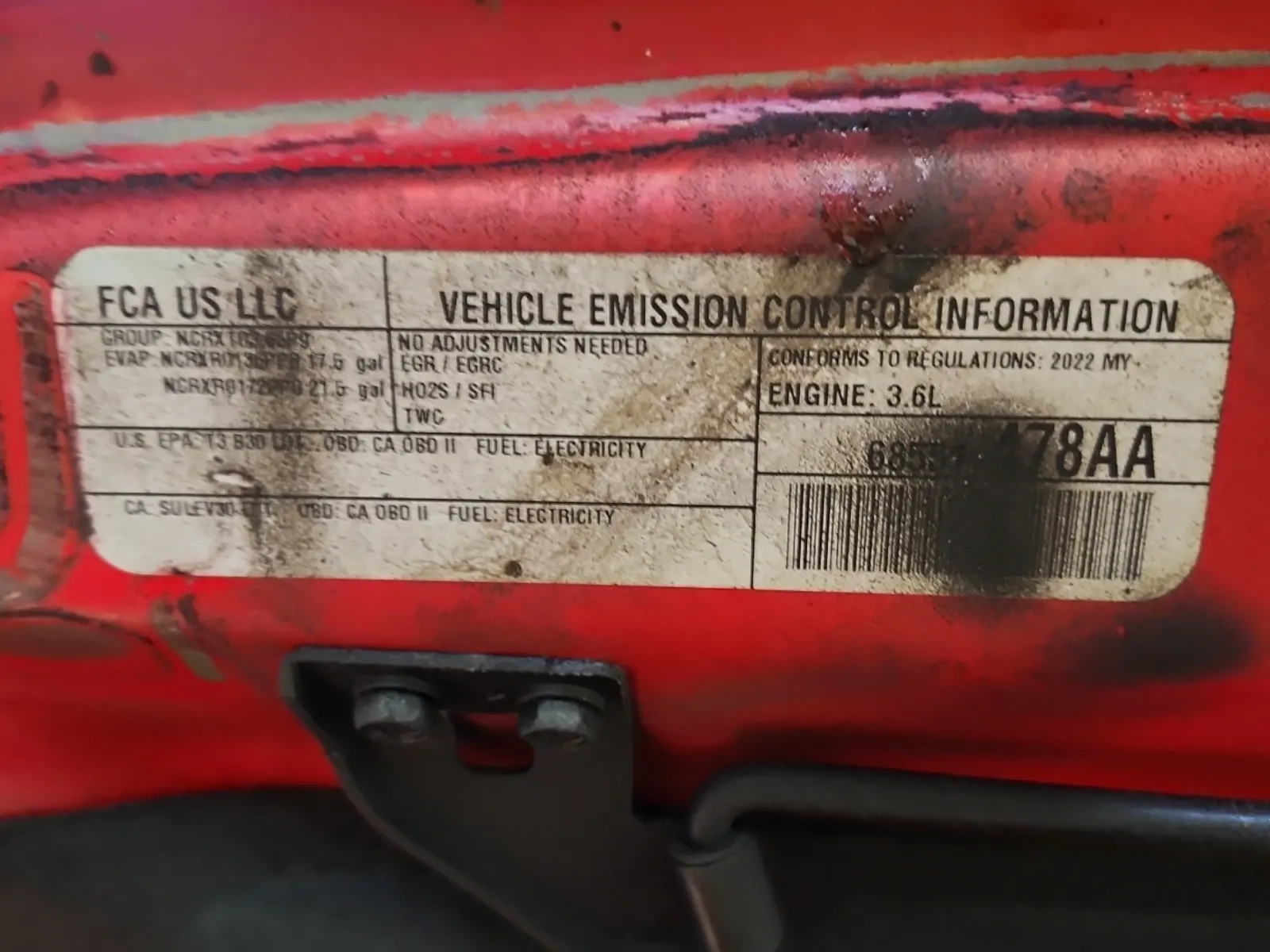 Emission Sticker Photo