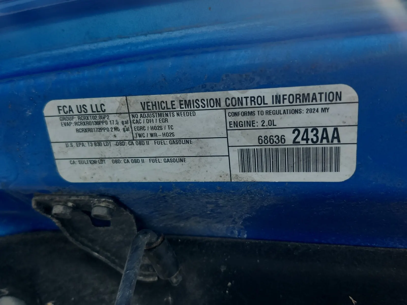 Emission Sticker Photo