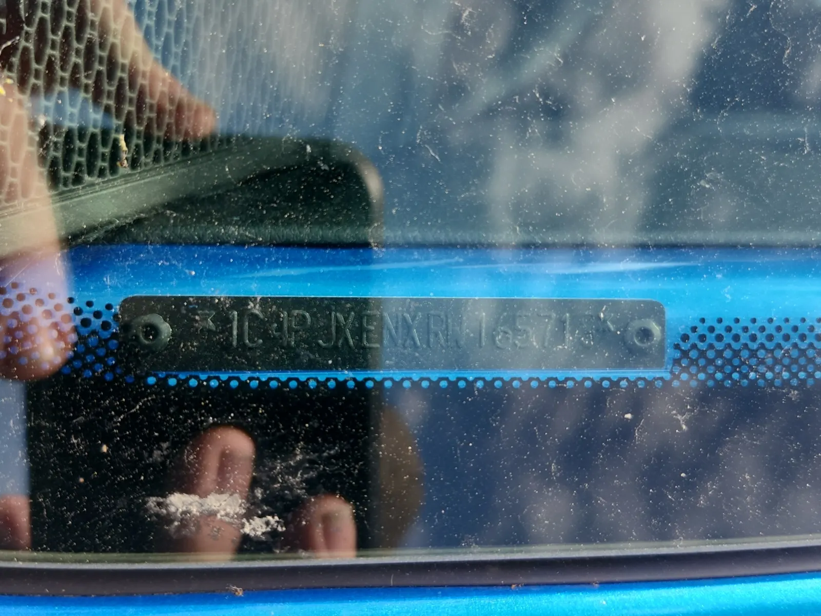Dash VIN Plate Photo