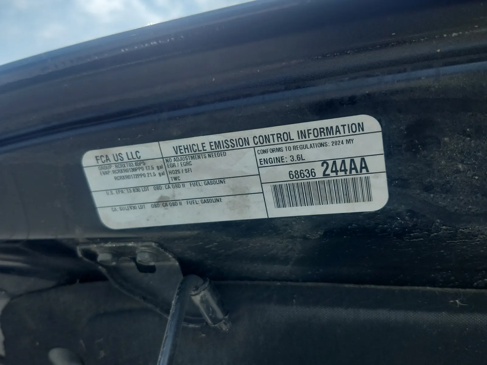 Emission Sticker Photo