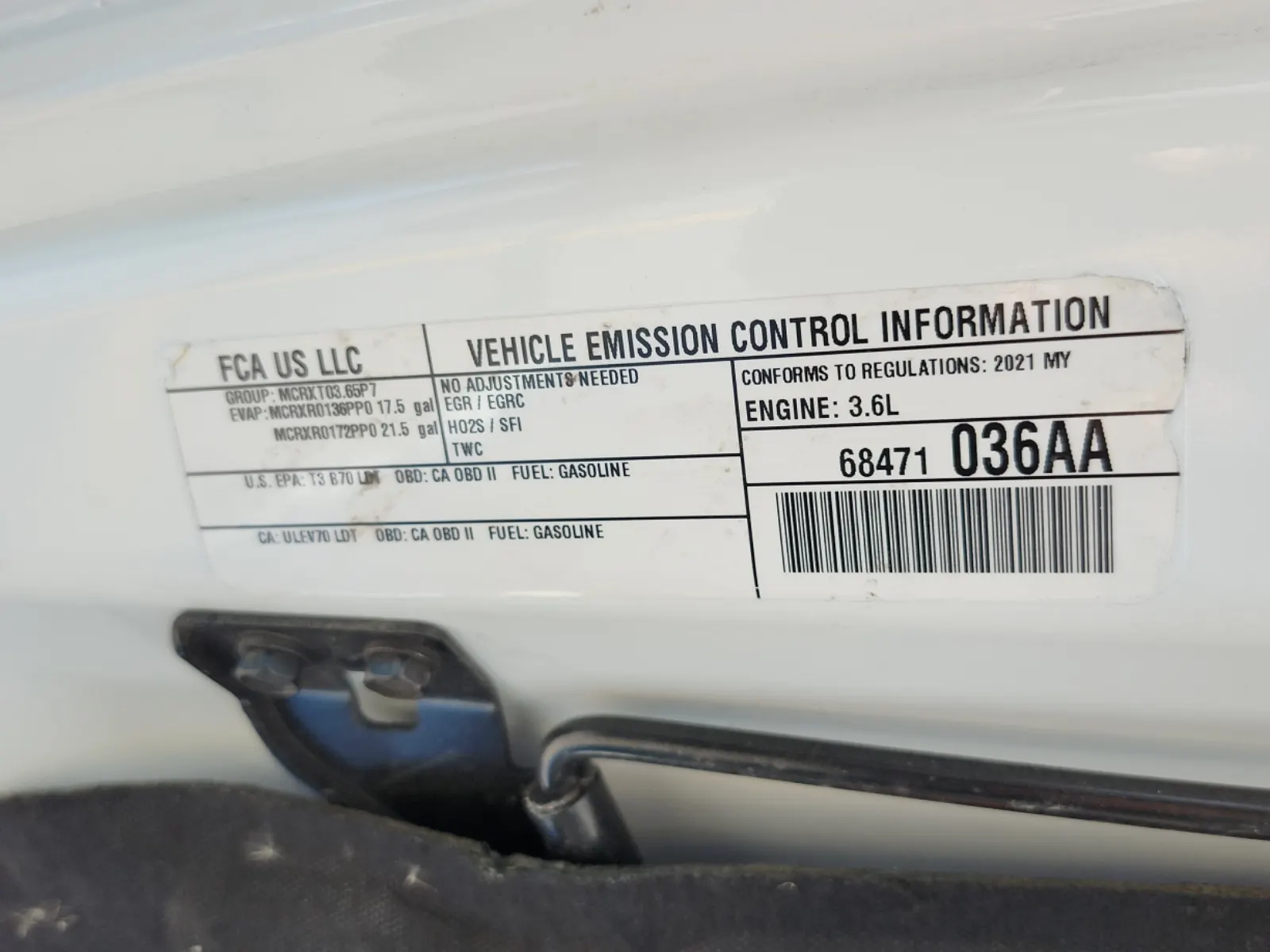 Emission Sticker Photo