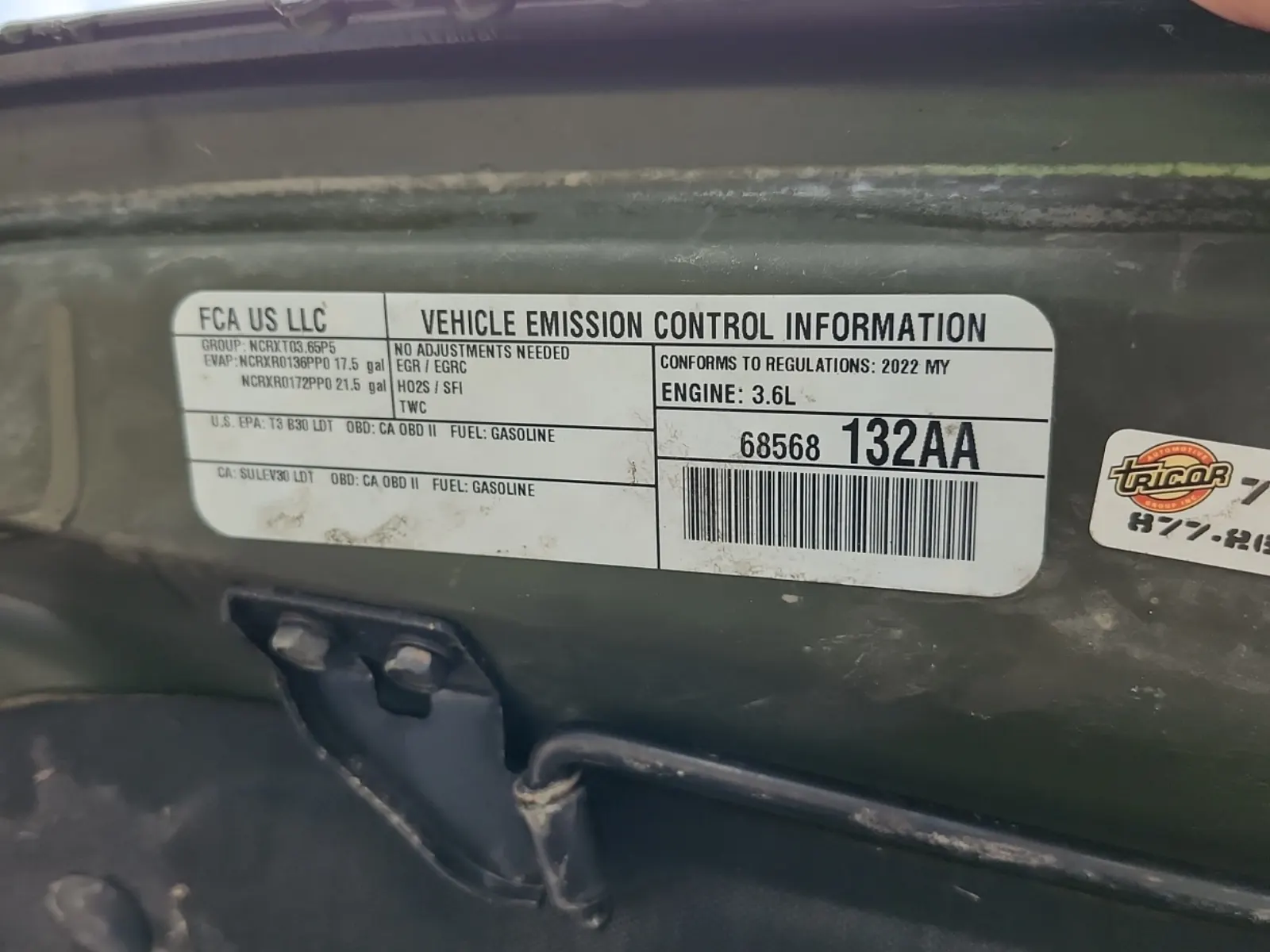 Emission Sticker Photo